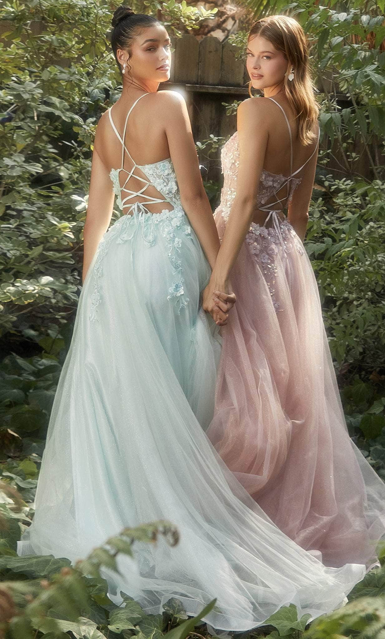 Andrea and Leo A1142 - Scoop Floral Appliqued Prom Gown - view 11