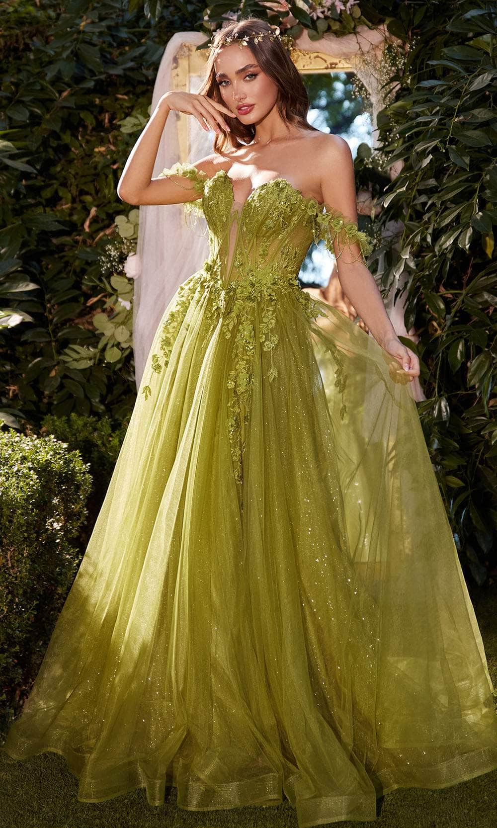 Andrea and Leo A1237 - Floral Off Shoulder Gown - view 4