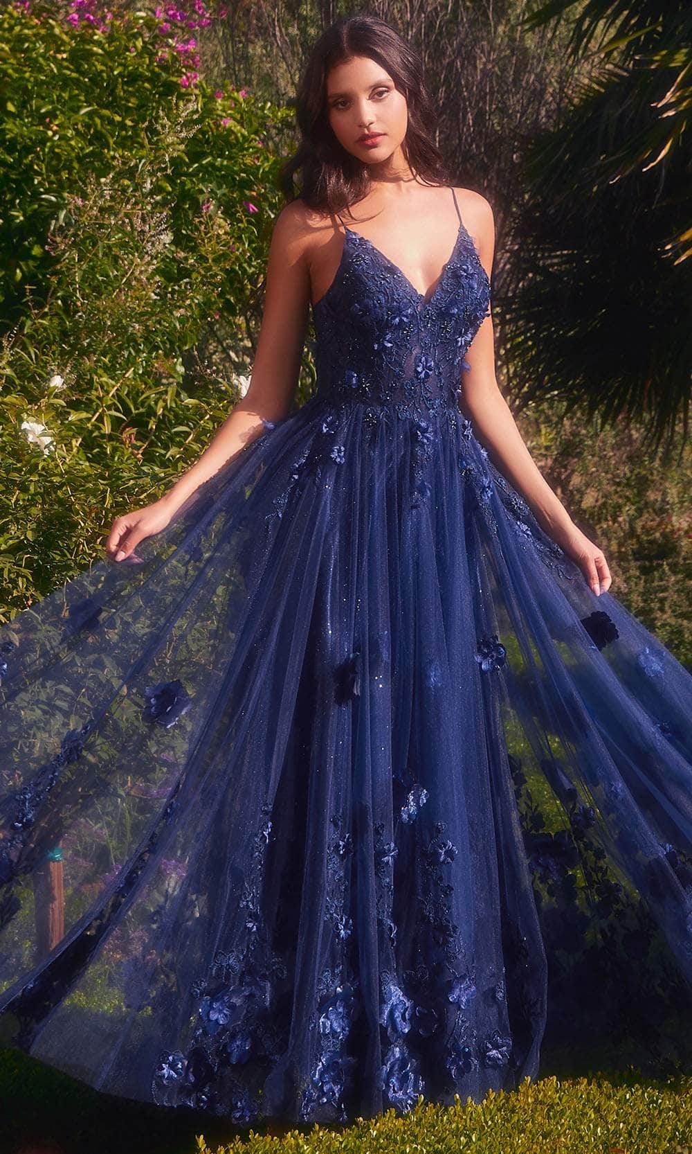 Andrea and Leo A1326 - Floral Applique Gown - view 6