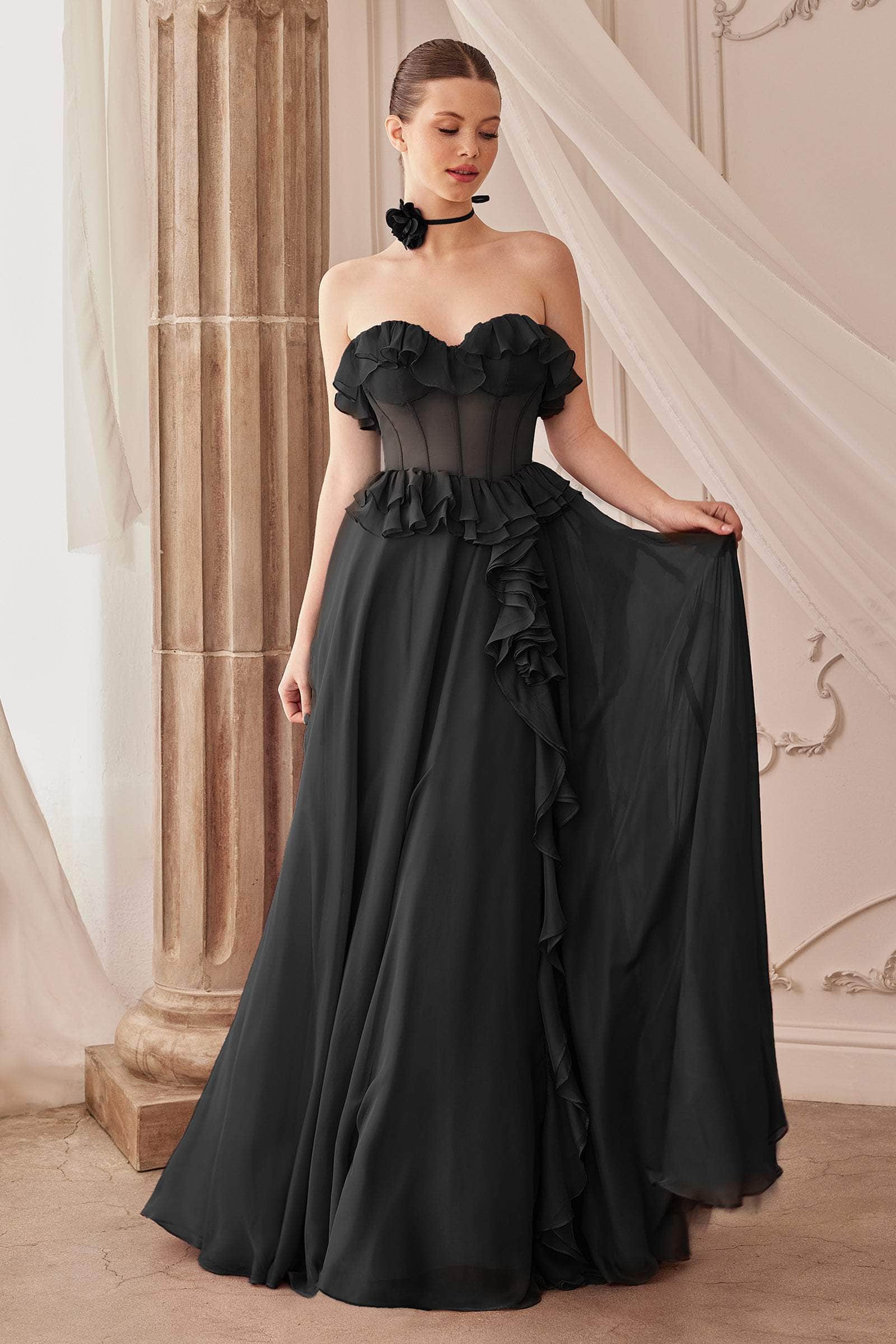 Andrea and Leo A1341 - Ruffled Sweetheart Gown - back view