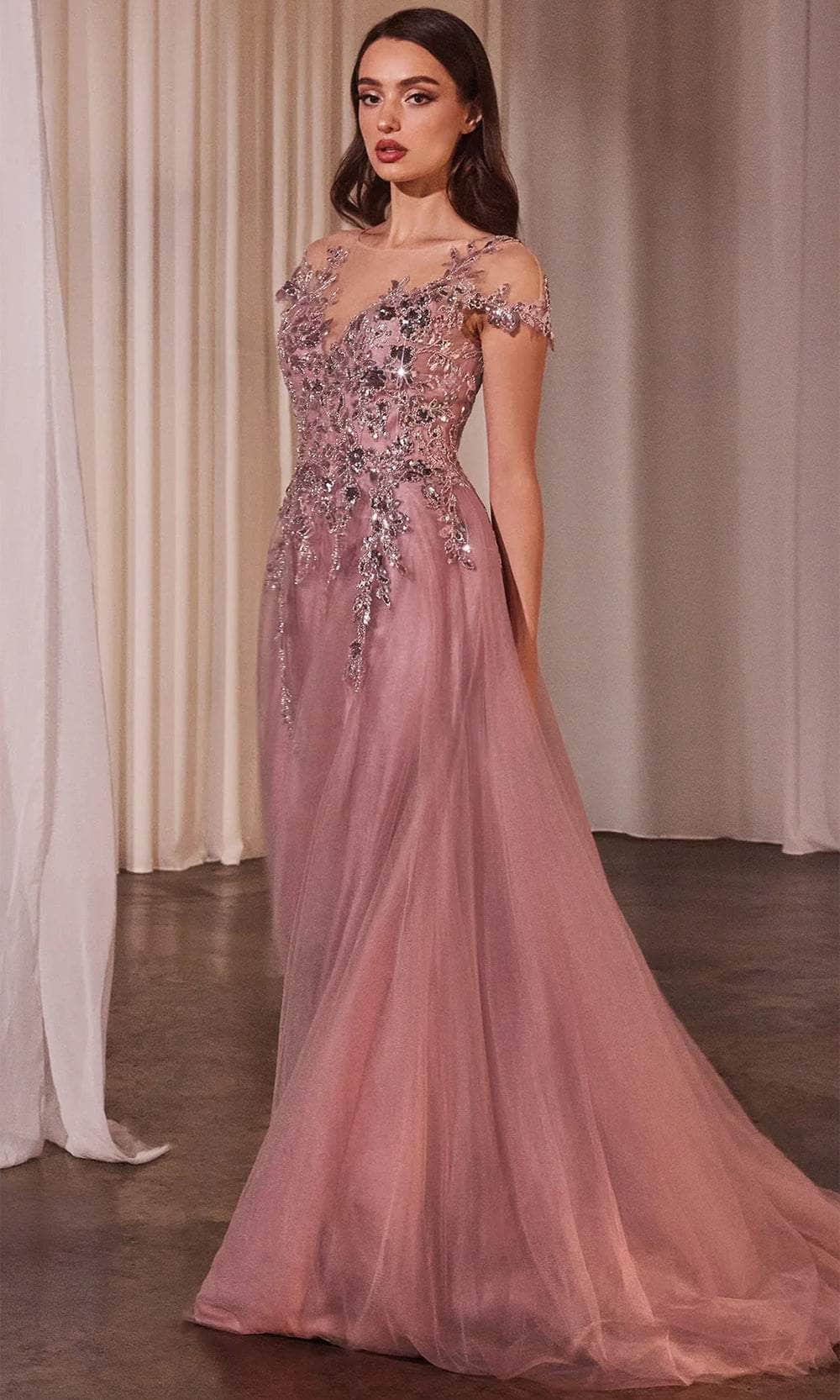 Andrea and Leo A1350 - Sequin Applique Long Gown - detail view