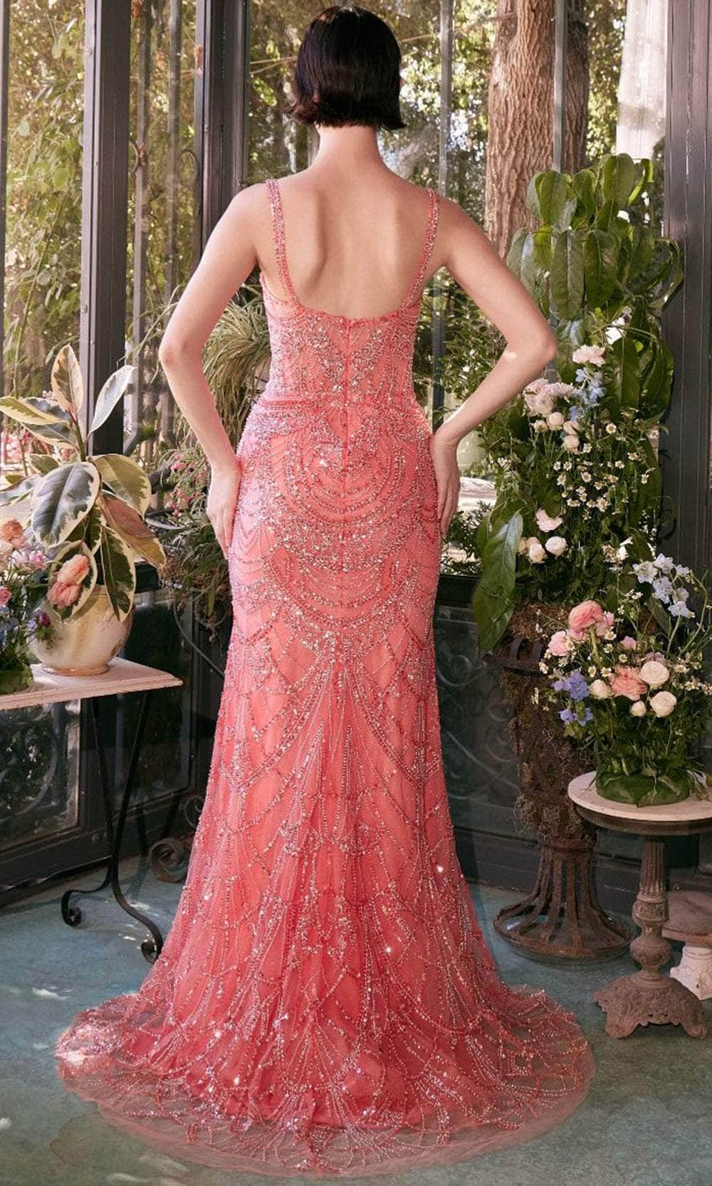 Andrea and Leo A1363 - Sparkling Beaded Sweetheart Evening Gown - back view