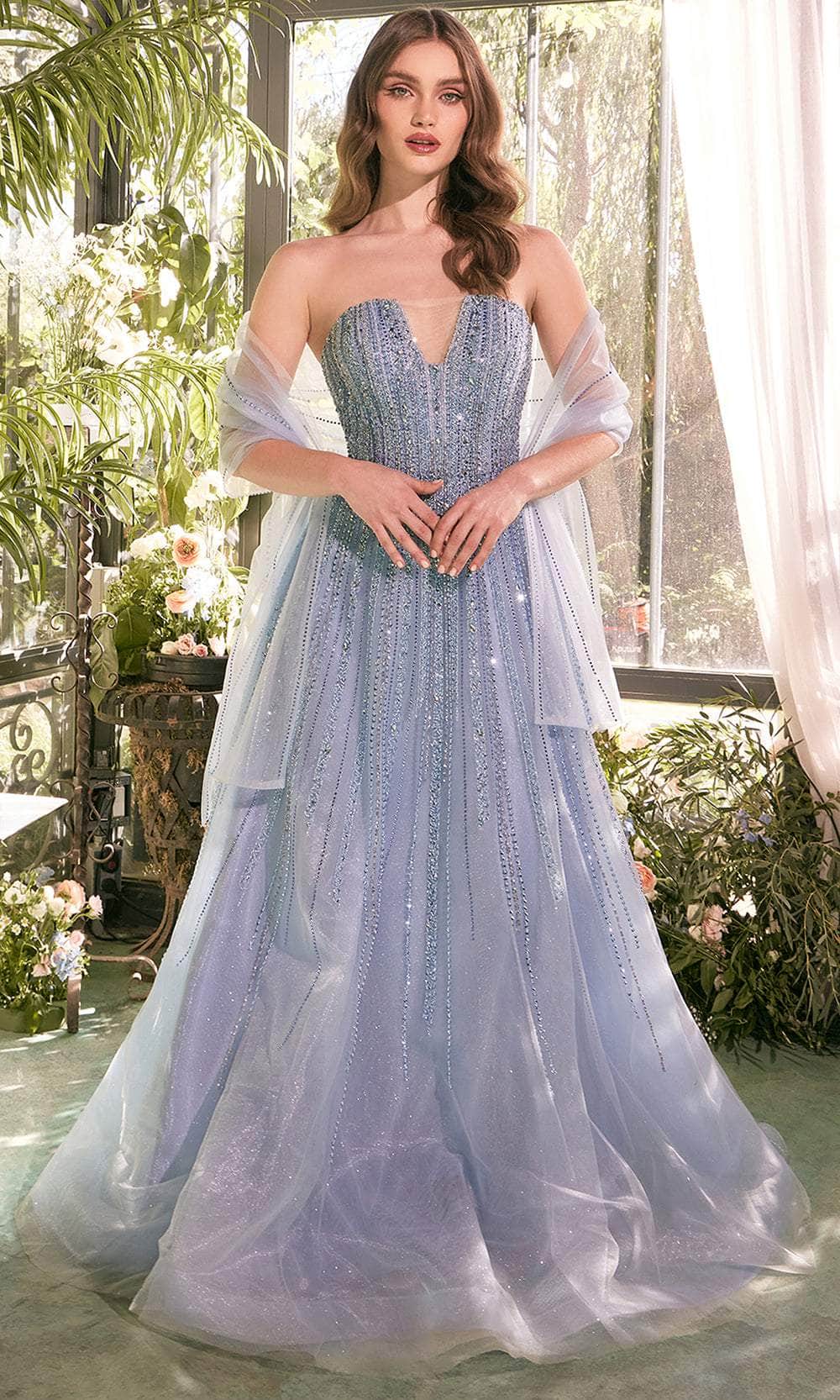 Andrea and Leo A1369 - A-Line Skirt Beaded Tulle Prom Gown - view 5