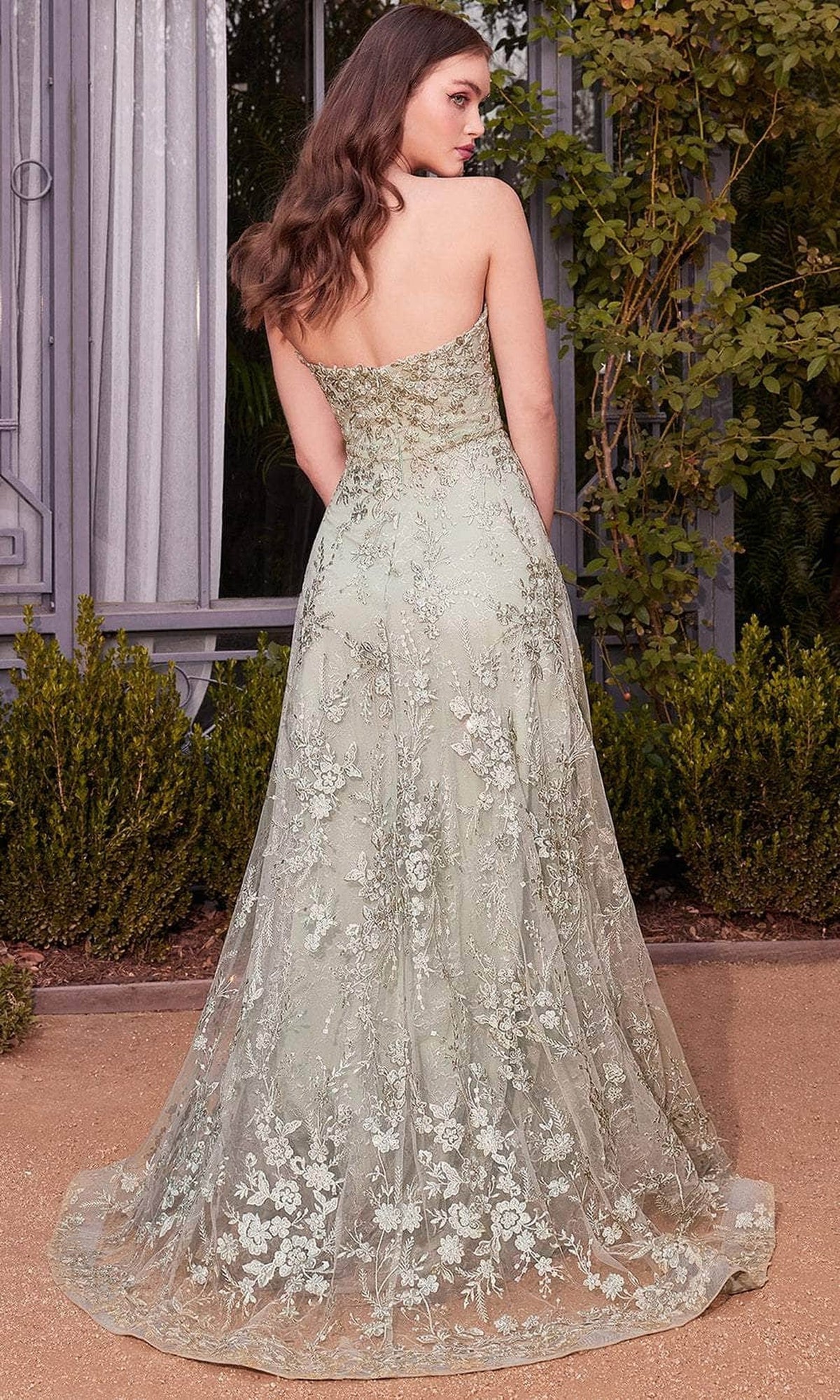 Andrea and Leo A1446 - Floral Embroidered Sweetheart Prom Gown
