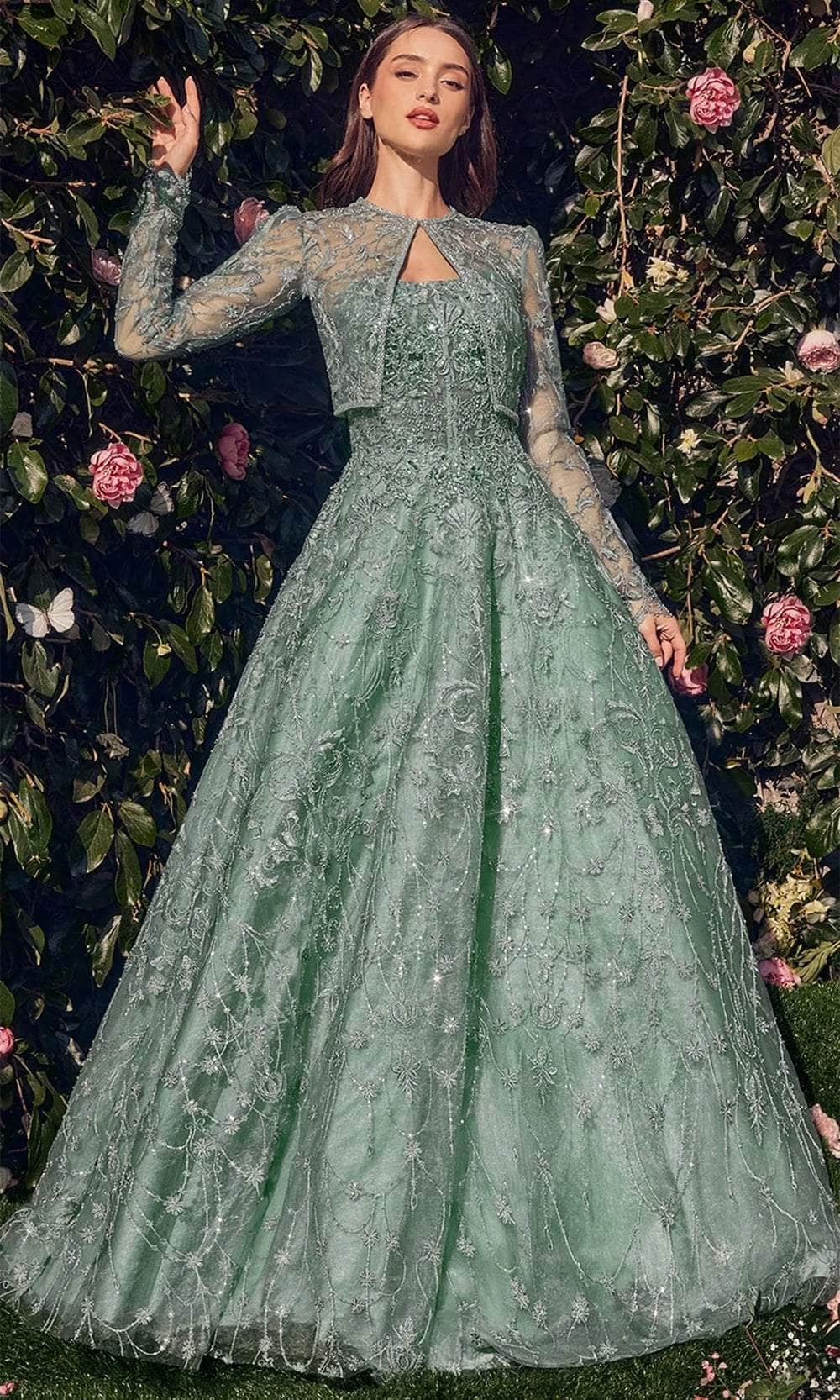 Andrea and Leo MA104 - Embroidered Bolero Evening Dress - view 5