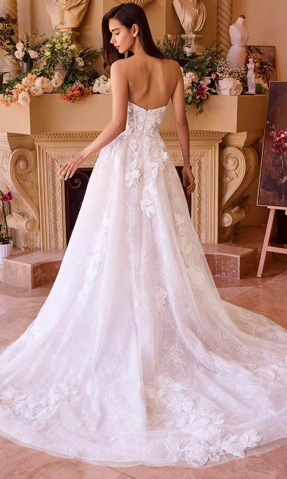 Andrea and Leo WL034 - Corset A-Line Bridal Gown - back view