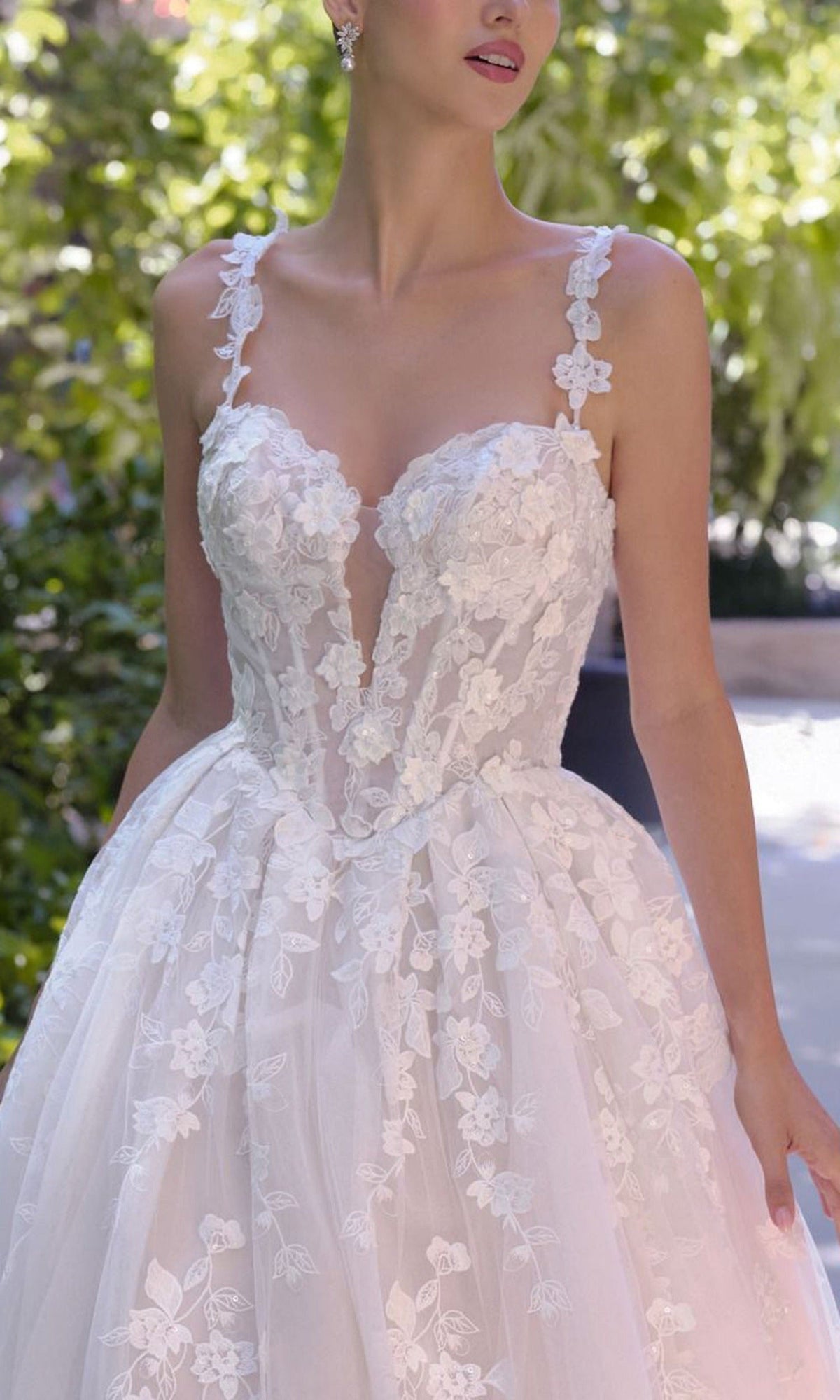 Andrea and Leo WL058 - Sweetheart Neck Floral Embroidered Ballgown