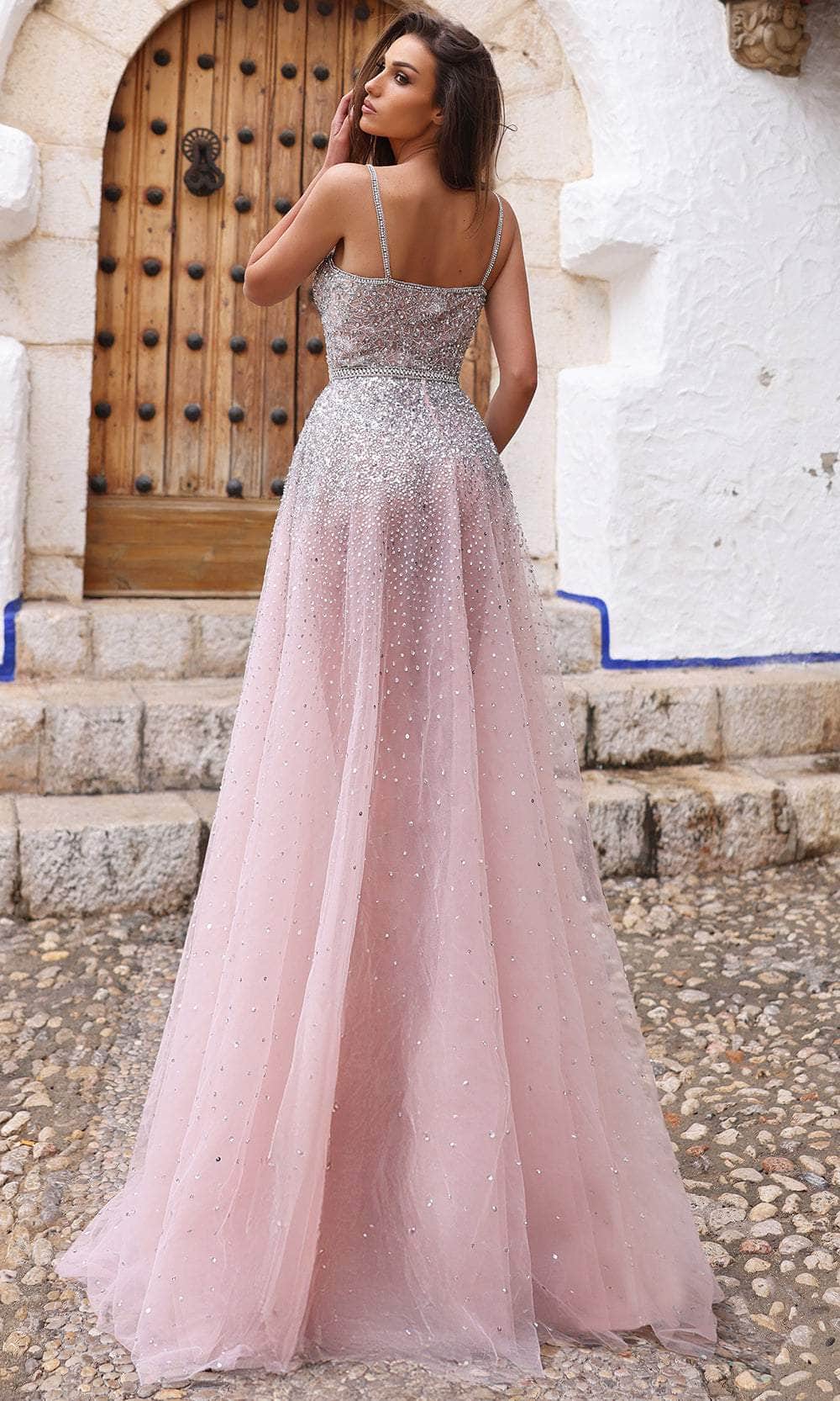 Chic and Holland AR330281 - Embellished A-Line Prom Gown - back view
