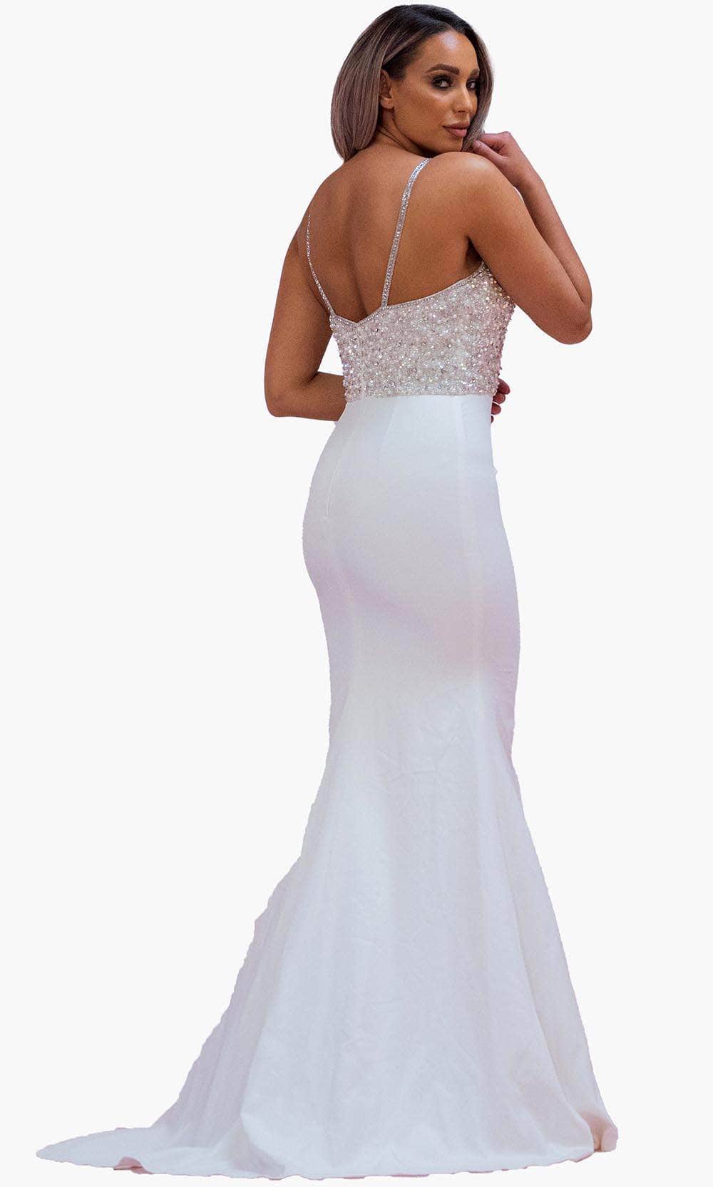 Chic and Holland BM1345 - Embellished Sweetheart Formal Gown - back view