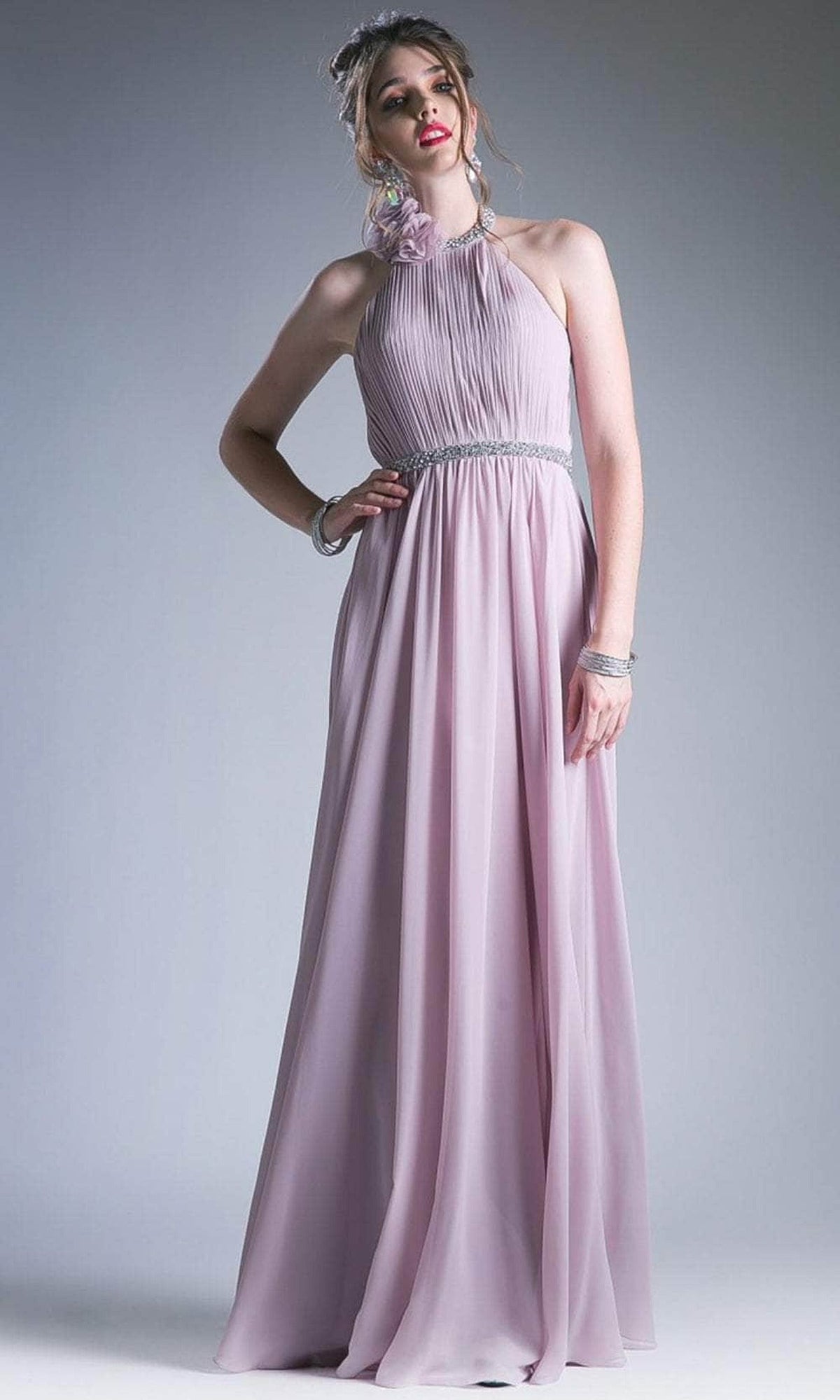 Cinderella Divine 1004 - Ruched A-Line Evening Dress
