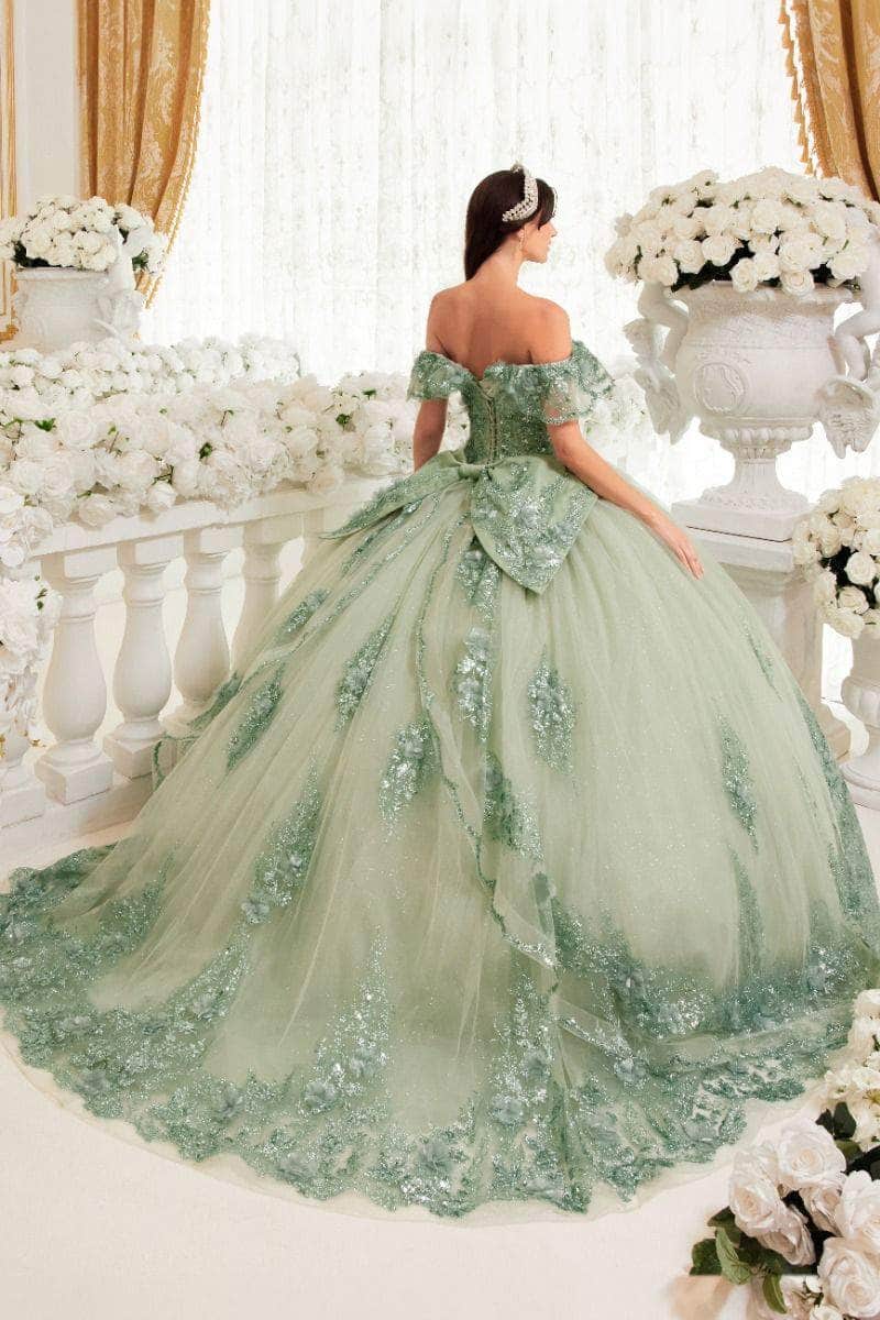 Cinderella Divine 15701 - Off Shoulder Ballgown with Ruffles - view 13