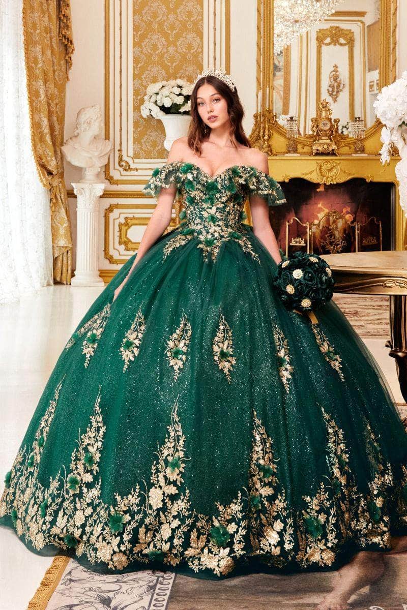Cinderella Divine 15701 - Off Shoulder Ballgown with Ruffles - view 10