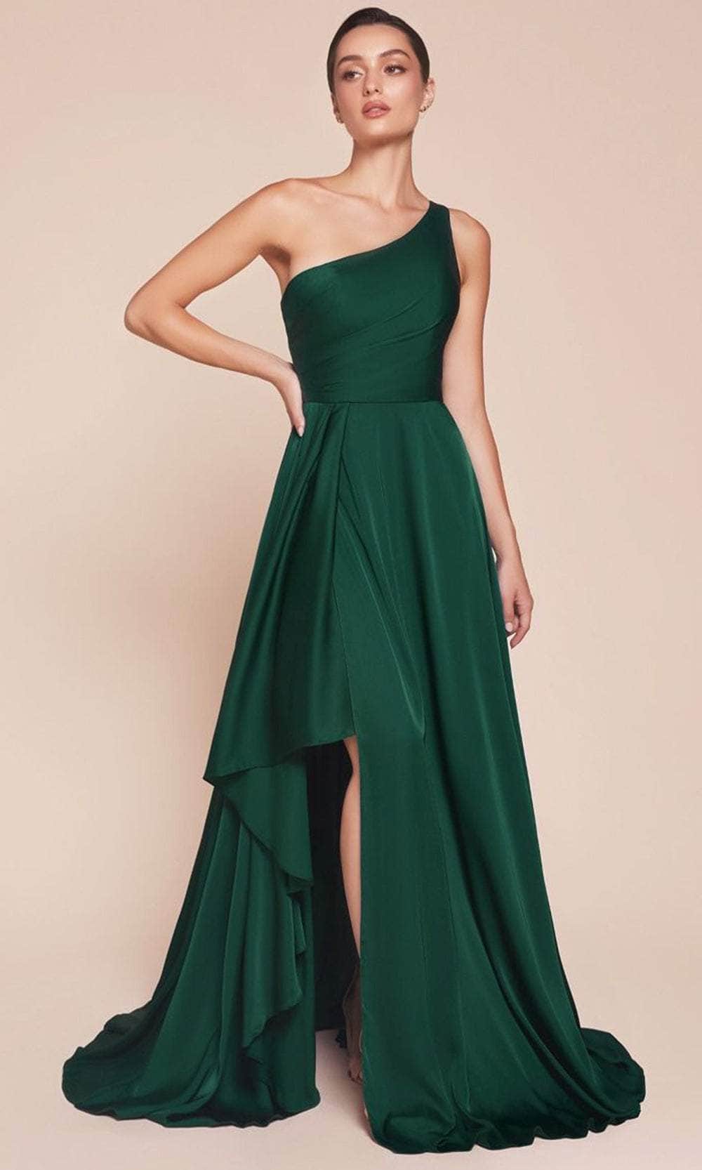 Cinderella Divine 7450 - Asymmetrical Hem Long Gown - view 5
