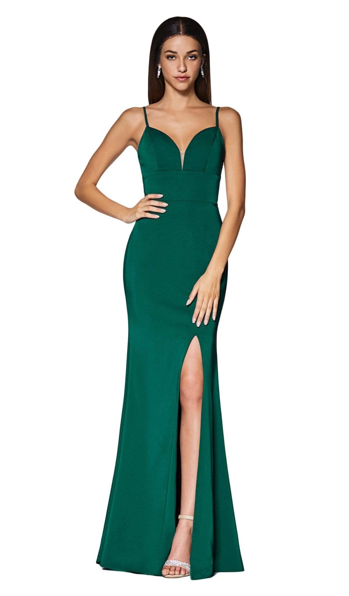 Cinderella Divine - 7470 Fitted Empire Waist Sleeveless Long Dress - view 8
