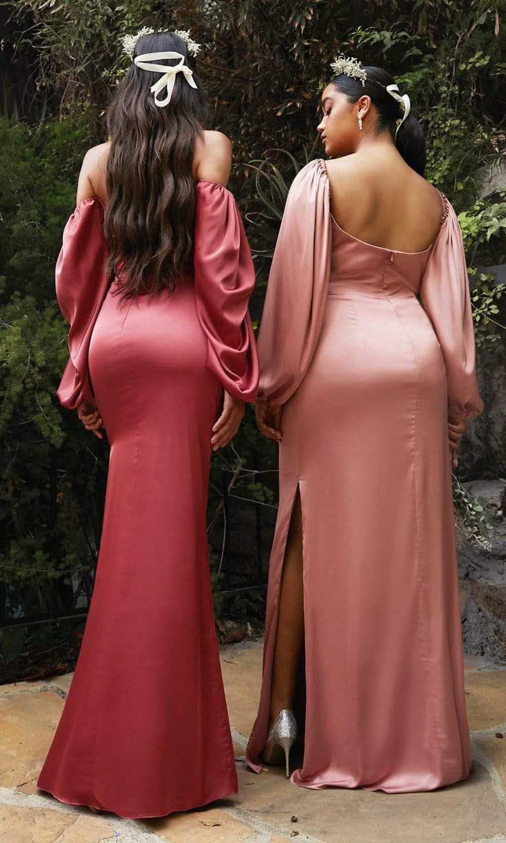 Cinderella Divine - 7482C Sweetheart Satin Sheath Dress - view 9