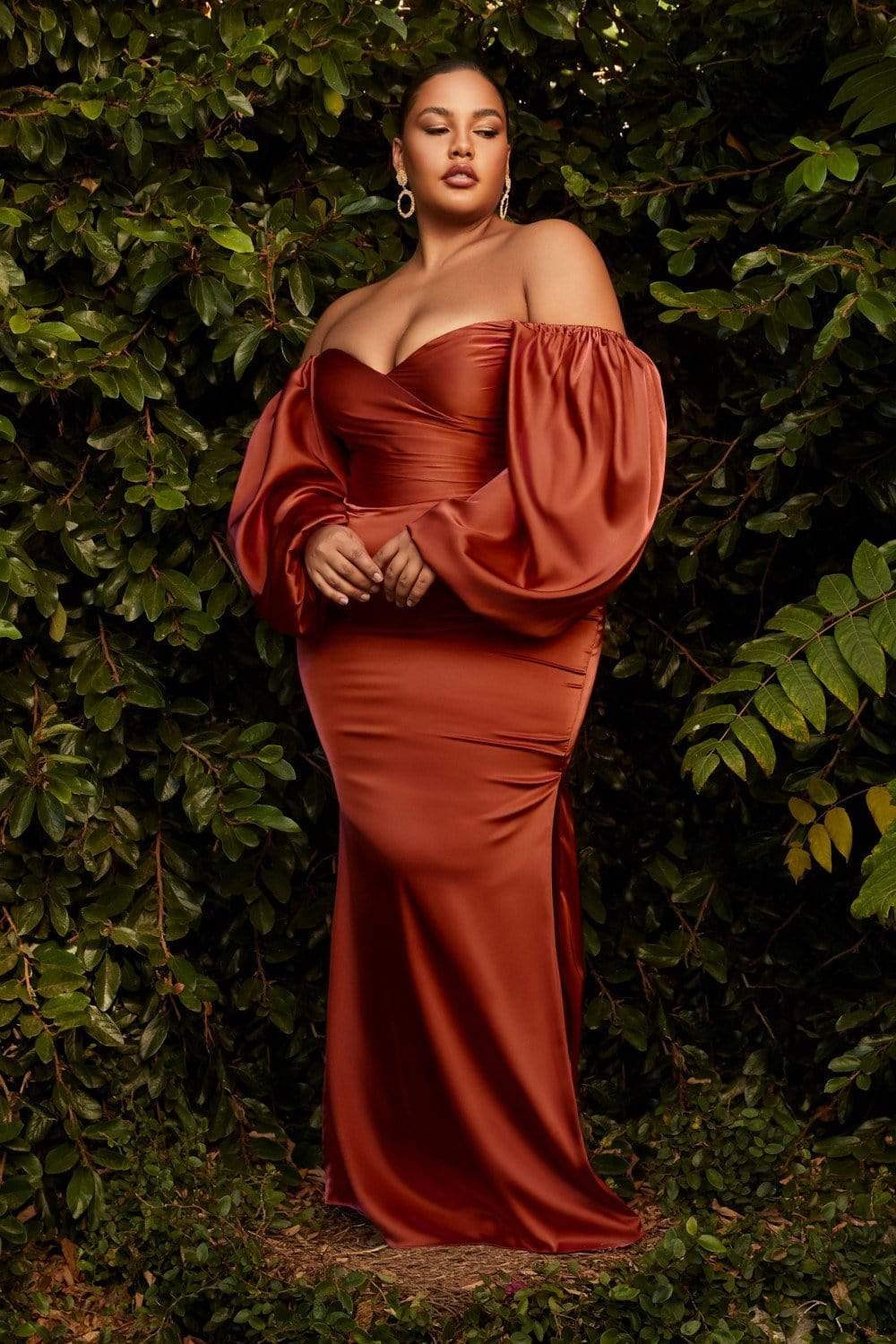 Cinderella Divine - 7482C Sweetheart Satin Sheath Dress - view 12