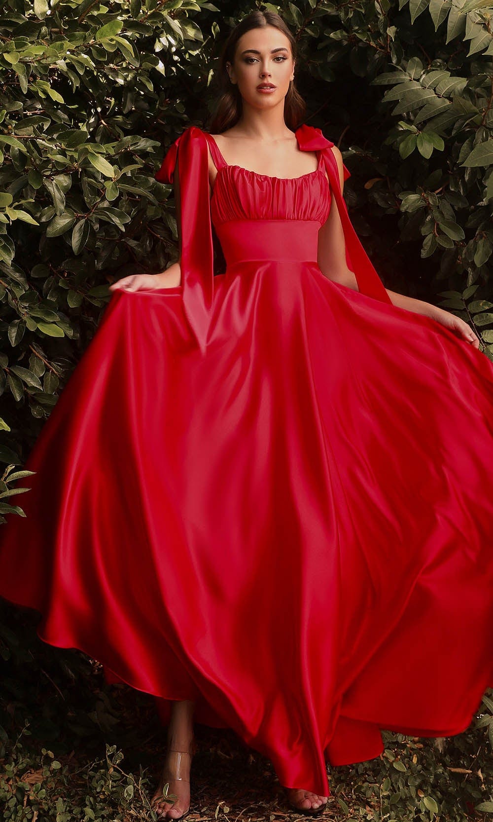 Cinderella Divine 7490 - Ruched Scoop Affordable Prom Dress - detail view