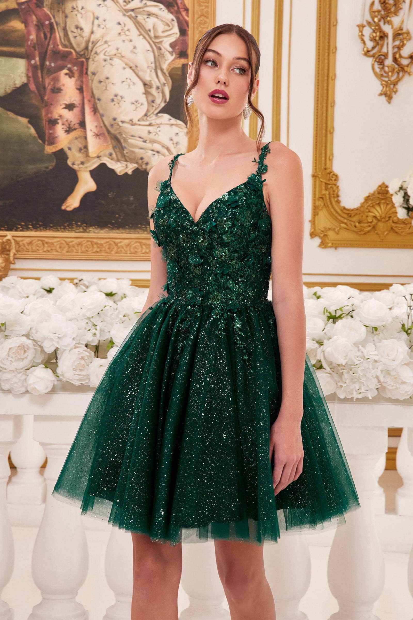 Cinderella Divine 9245 - Sparkling A-Line Cocktail Dress - view 5