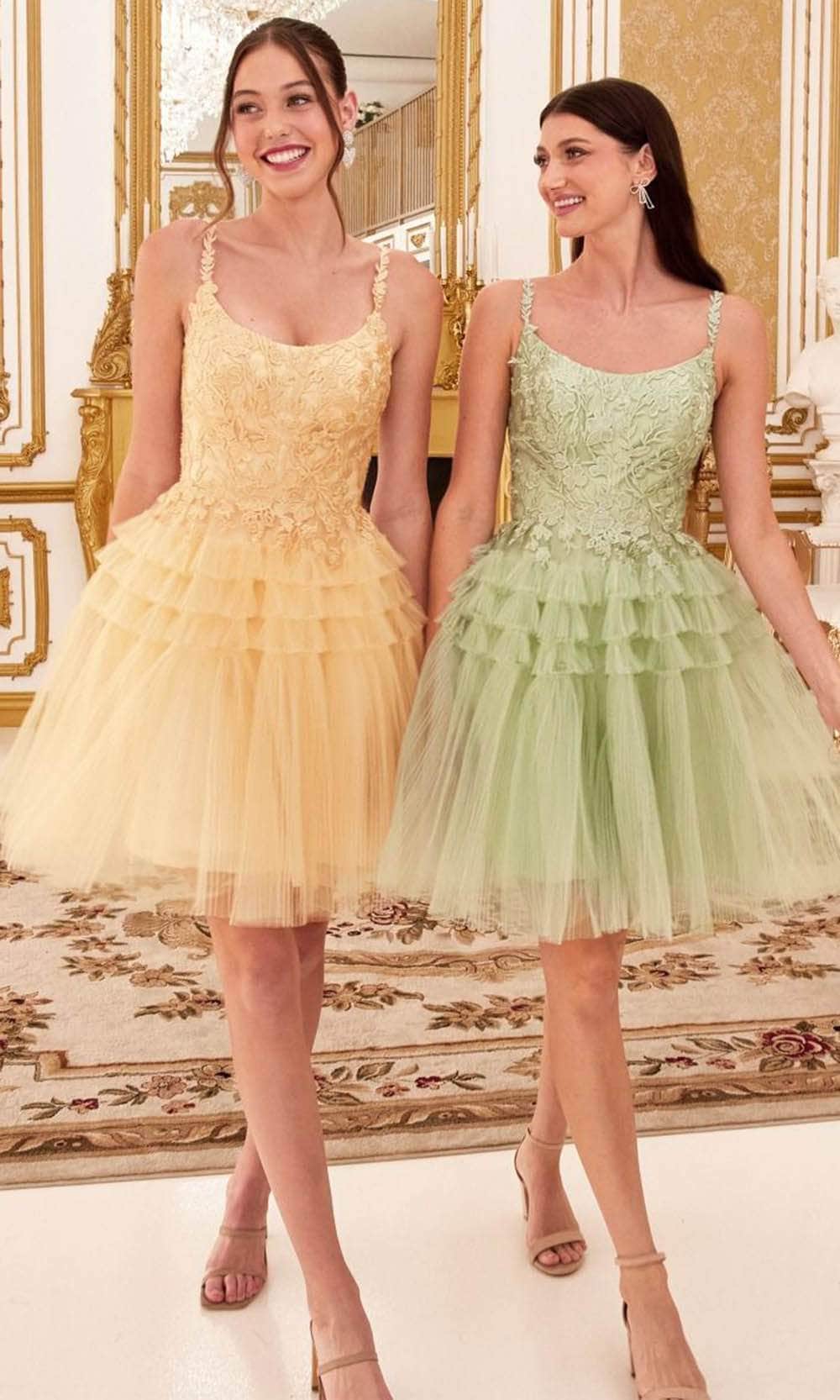 Cinderella Divine 9310 - A-Line Cocktail Dress with Embroidery - view 8