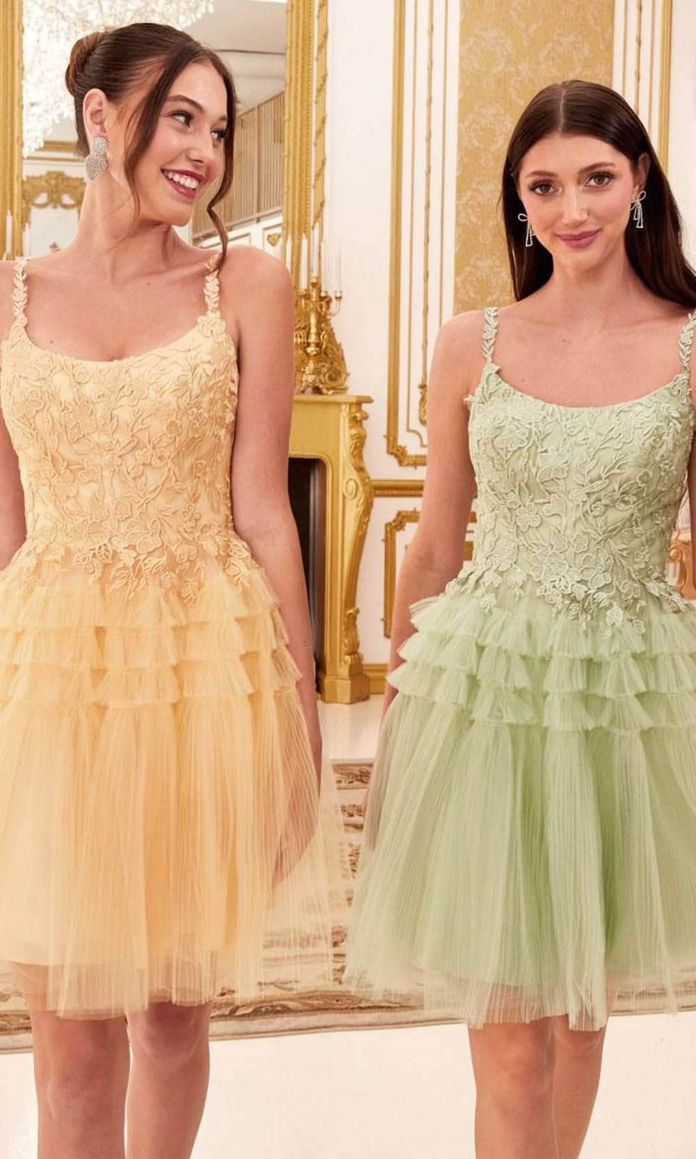 Cinderella Divine 9310 - A-Line Cocktail Dress with Embroidery - view 9