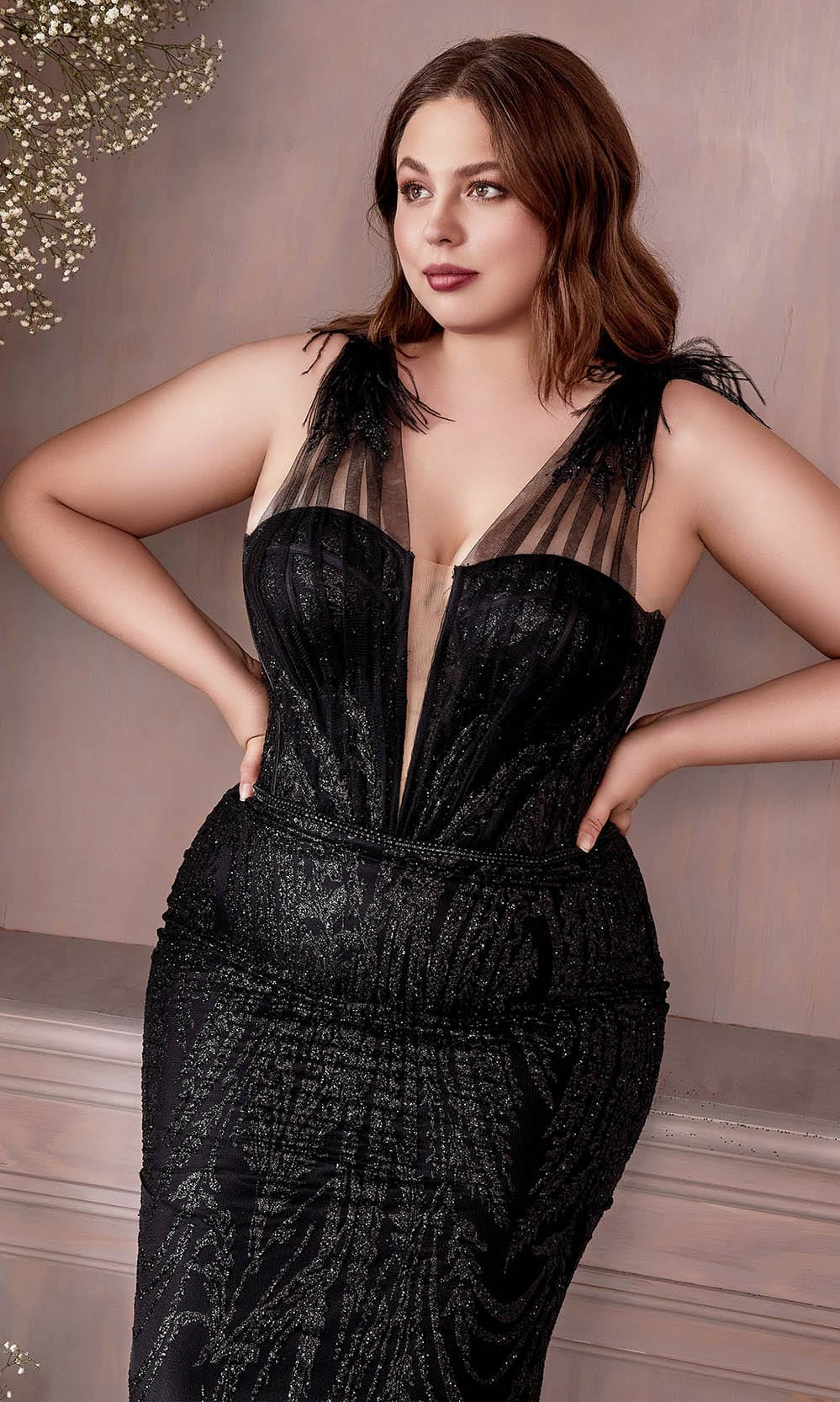 Cinderella Divine CB087 - Sweetheart Long Gown - detail view