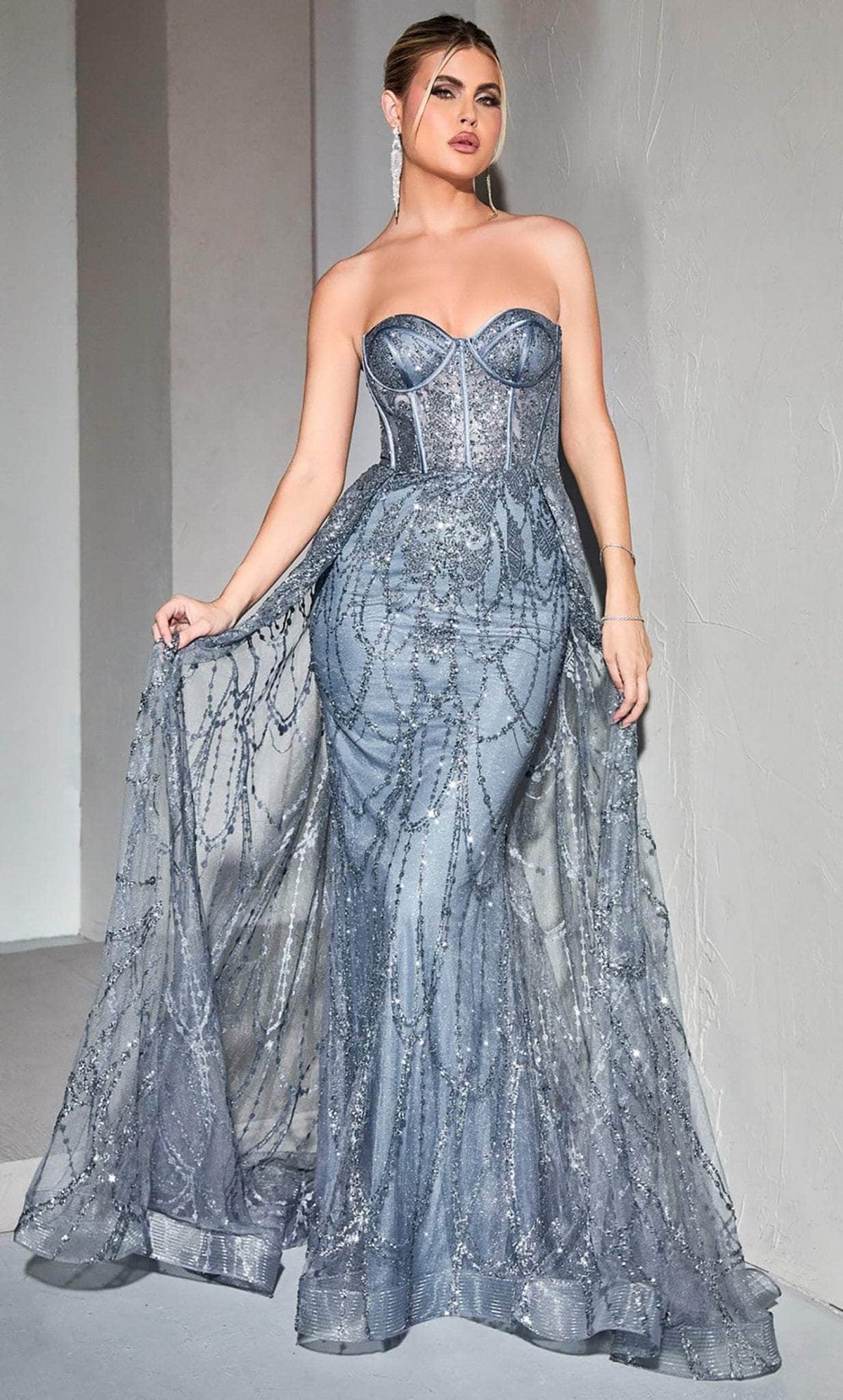 Cinderella Divine CB095 - Bustier Sheath Evening Gown - view 6