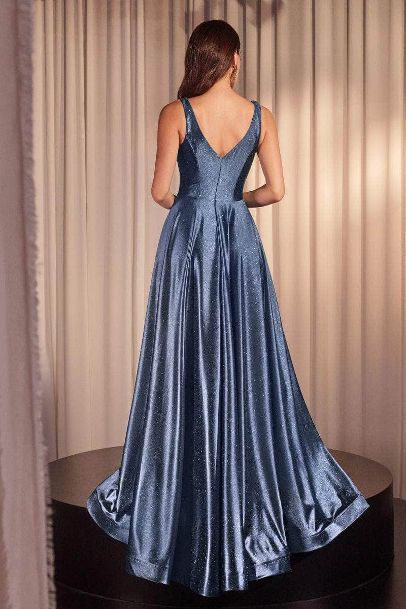 Cinderella Divine CC2349 - V-Back Sleeveless Prom Gown - detail view