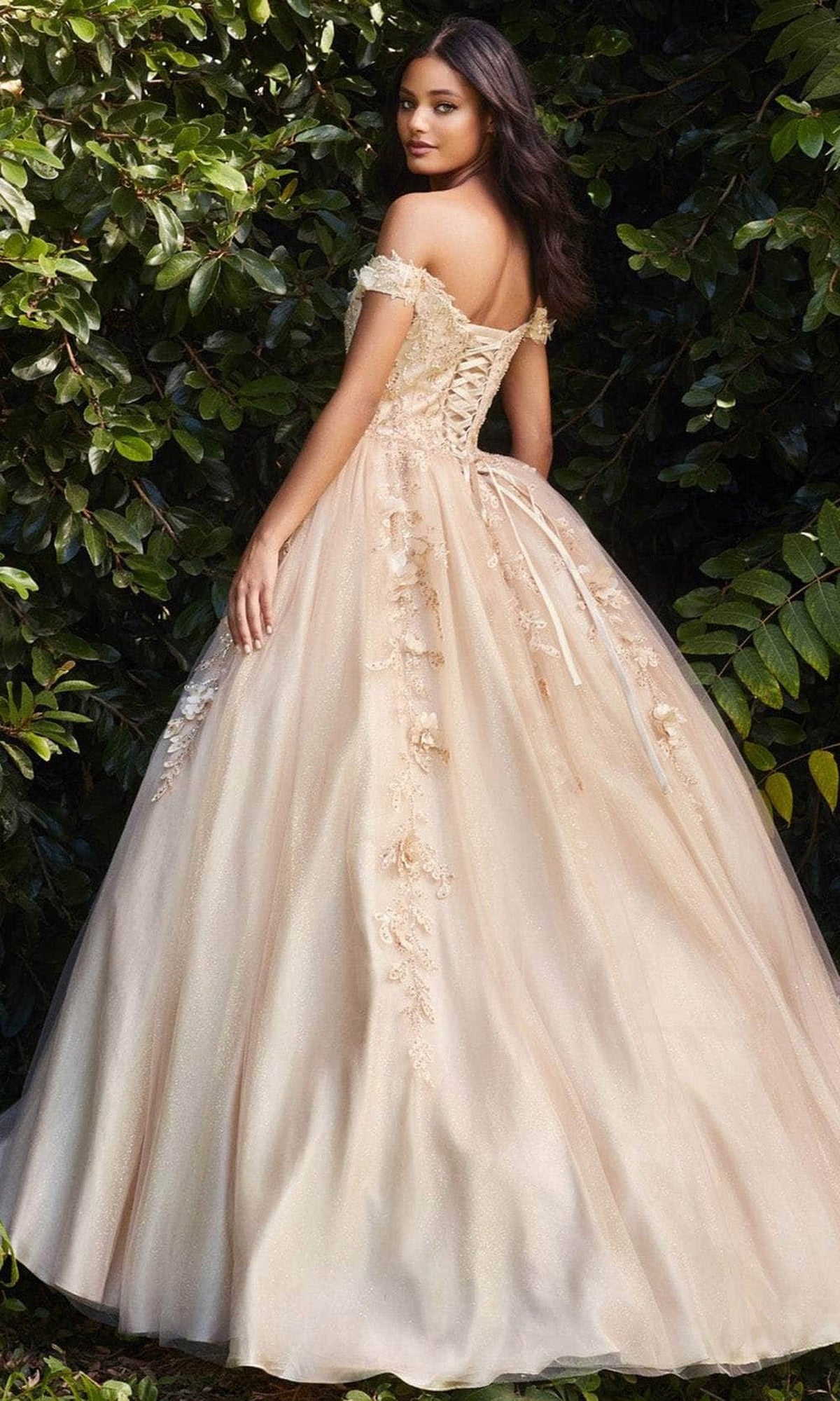 Cinderella Divine CD0185 - Off Shoulder Tulle Ballgown