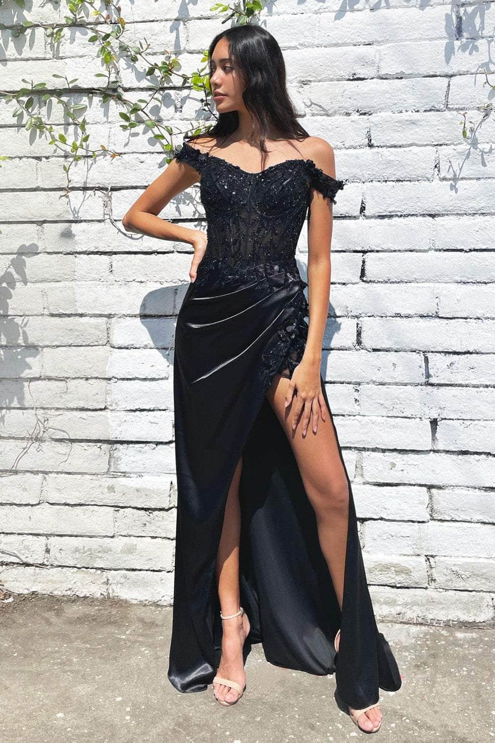Cinderella Divine CD0186 - Applique Corset Prom Dress - view 9