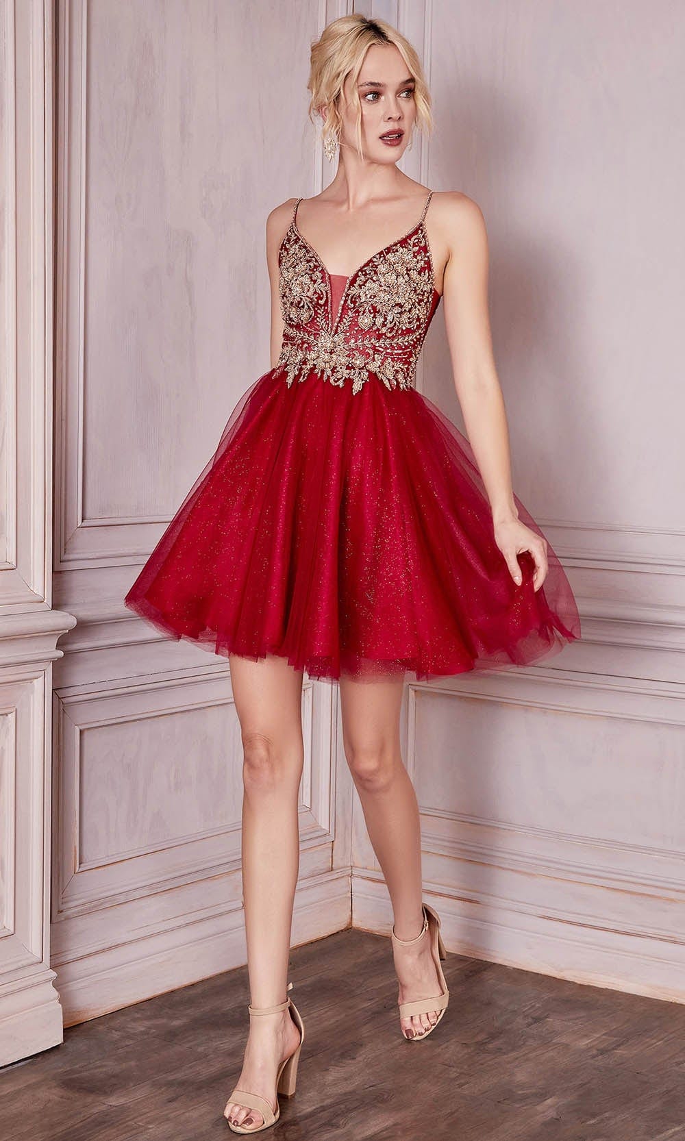 Cinderella Divine CD0190 - Beaded Cocktail Dress - view 5