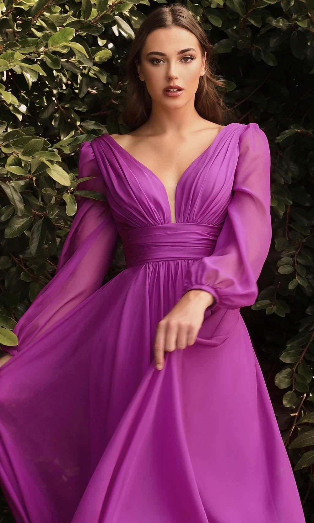Cinderella Divine CD0192 - Bishop Sleeve Evening Dress - view 11