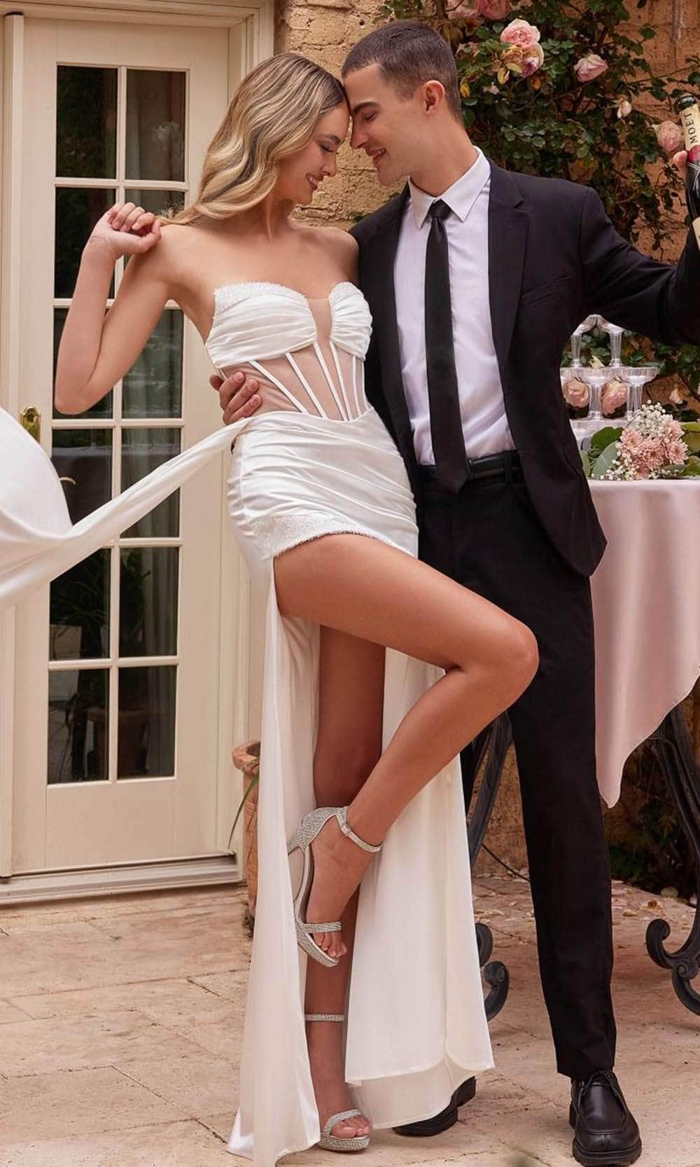 Cinderella Divine CD269W - Strapless Satin Wedding Dress - view 7