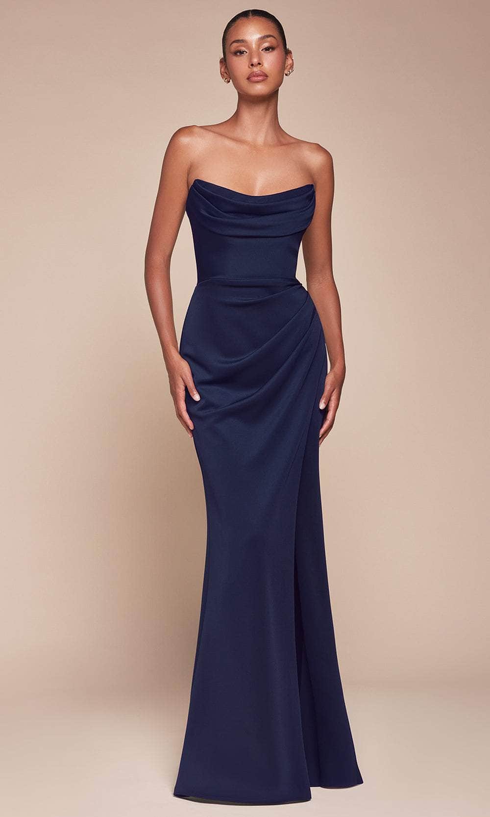 Cinderella Divine CD355 - Ruched Strapless Prom Gown - detail view