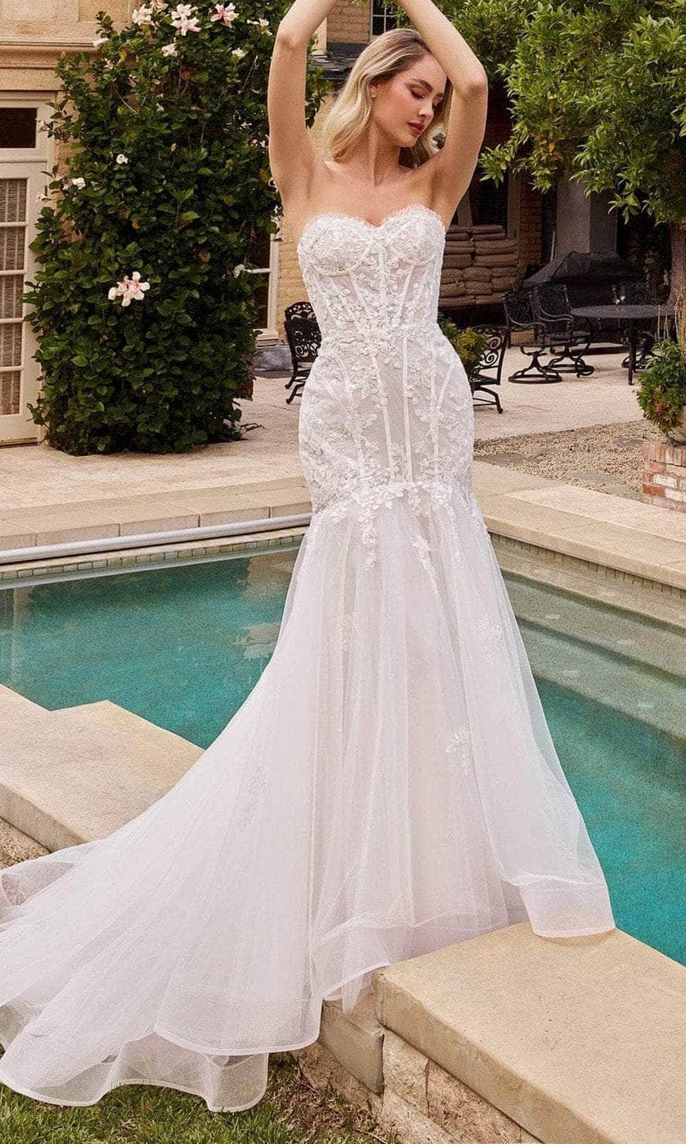 Cinderella Divine CD858W - Sweetheart Bridal Dress - detail view