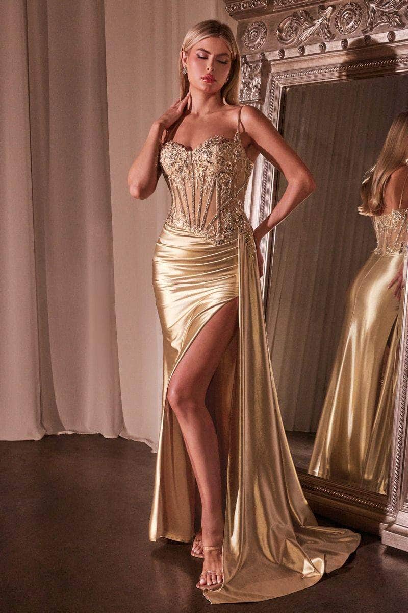 Cinderella Divine CD868 - Long Sleeveless Sheath Gown - view 10