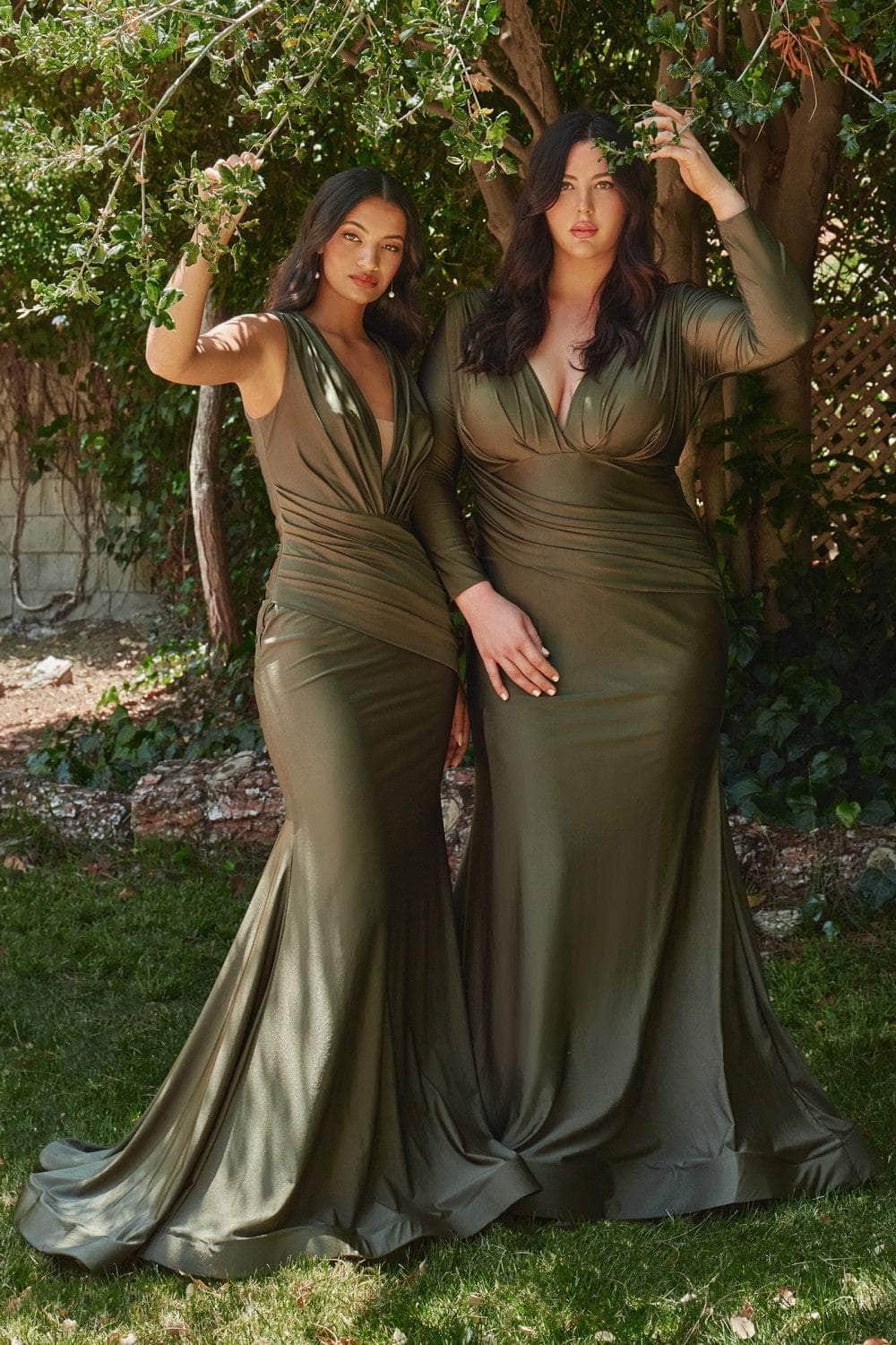 Cinderella Divine - CD912 Sleeveless V Neck Mermaid Long Evening Gown - view 10