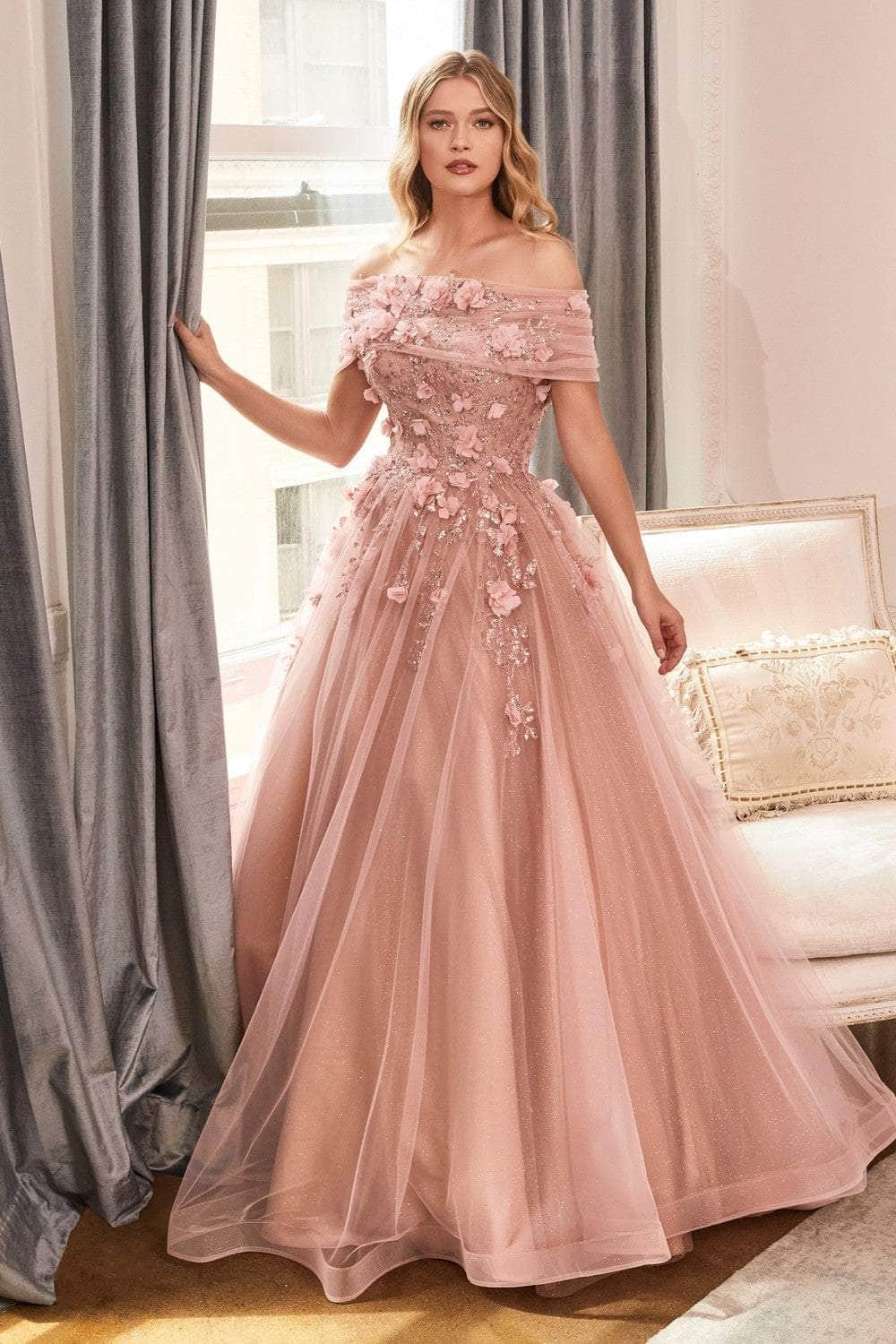 Cinderella Divine - CD955 Strapless Glitter Ballgown - detail view