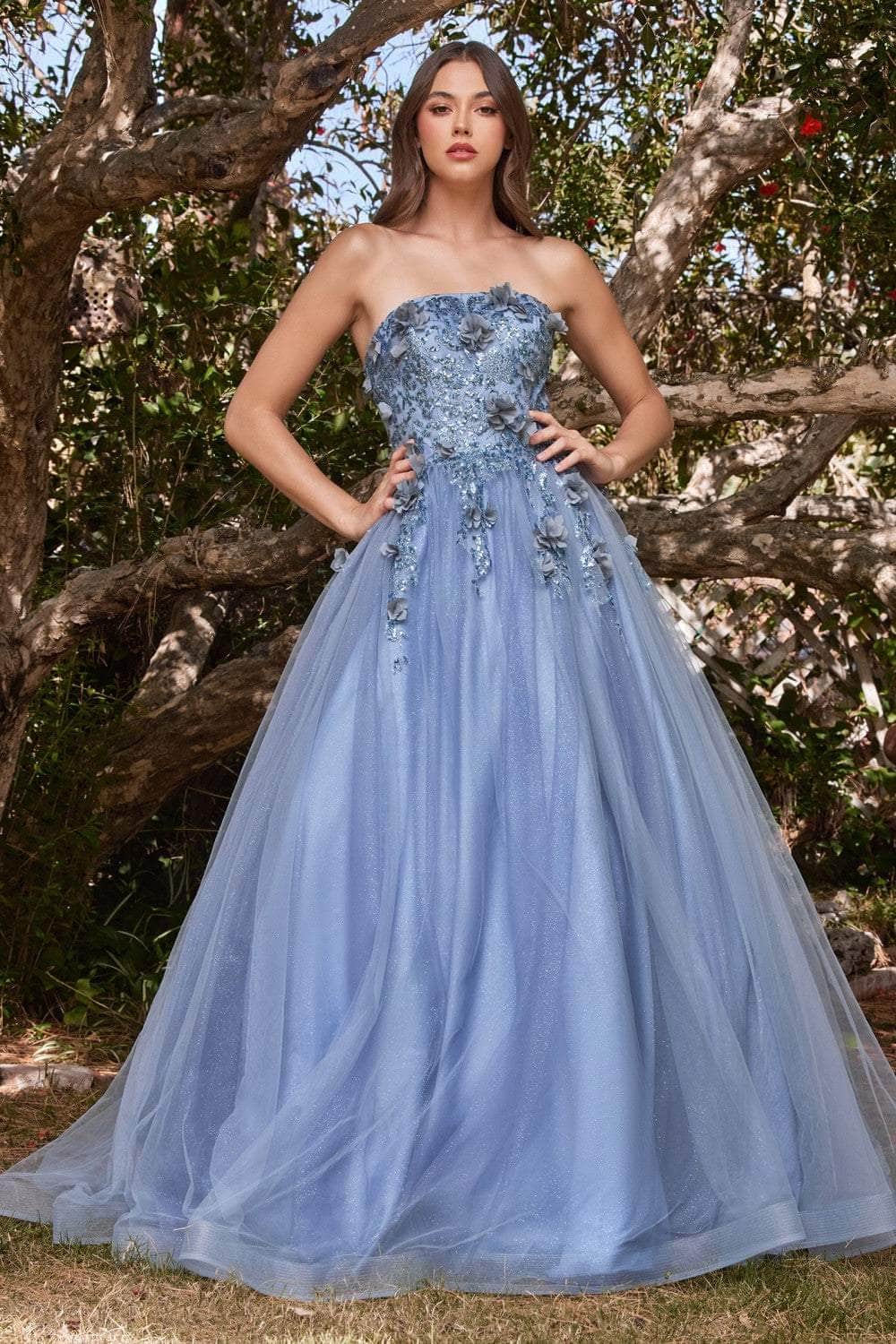 Cinderella Divine - CD955 Strapless Glitter Ballgown - view 7
