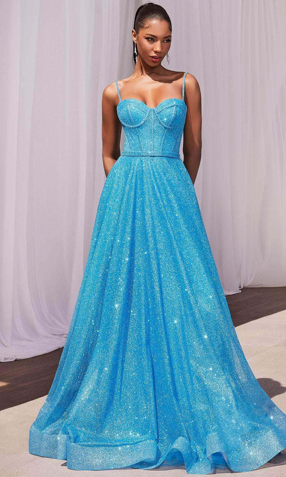 Cinderella Divine CDS483 - Glitter with Boned Bodice Ballgown - detail view