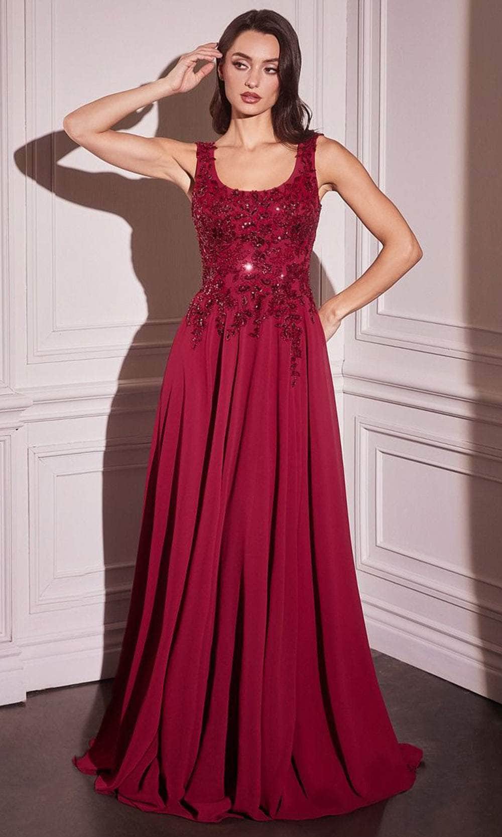 Cinderella Divine CDS503 - Cape Applique Evening Gown - view 5