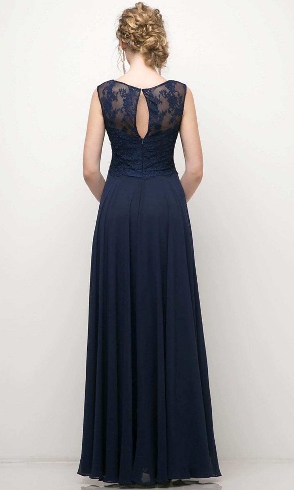 Cinderella Divine CJ245 - Illusion Jewel Chiffon Smooth Dress - view 4