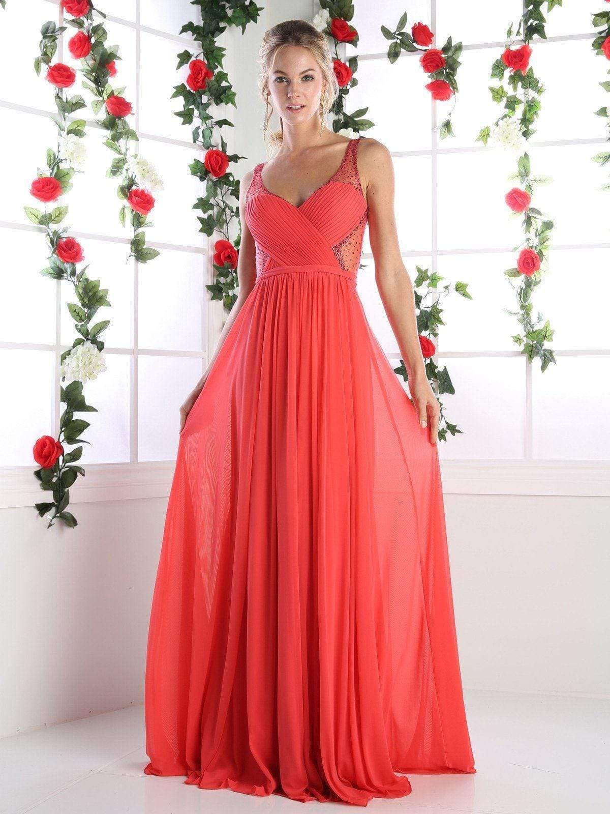 Cinderella Divine - Crisscrossed Ornate Illusion Panel Gown - view 9