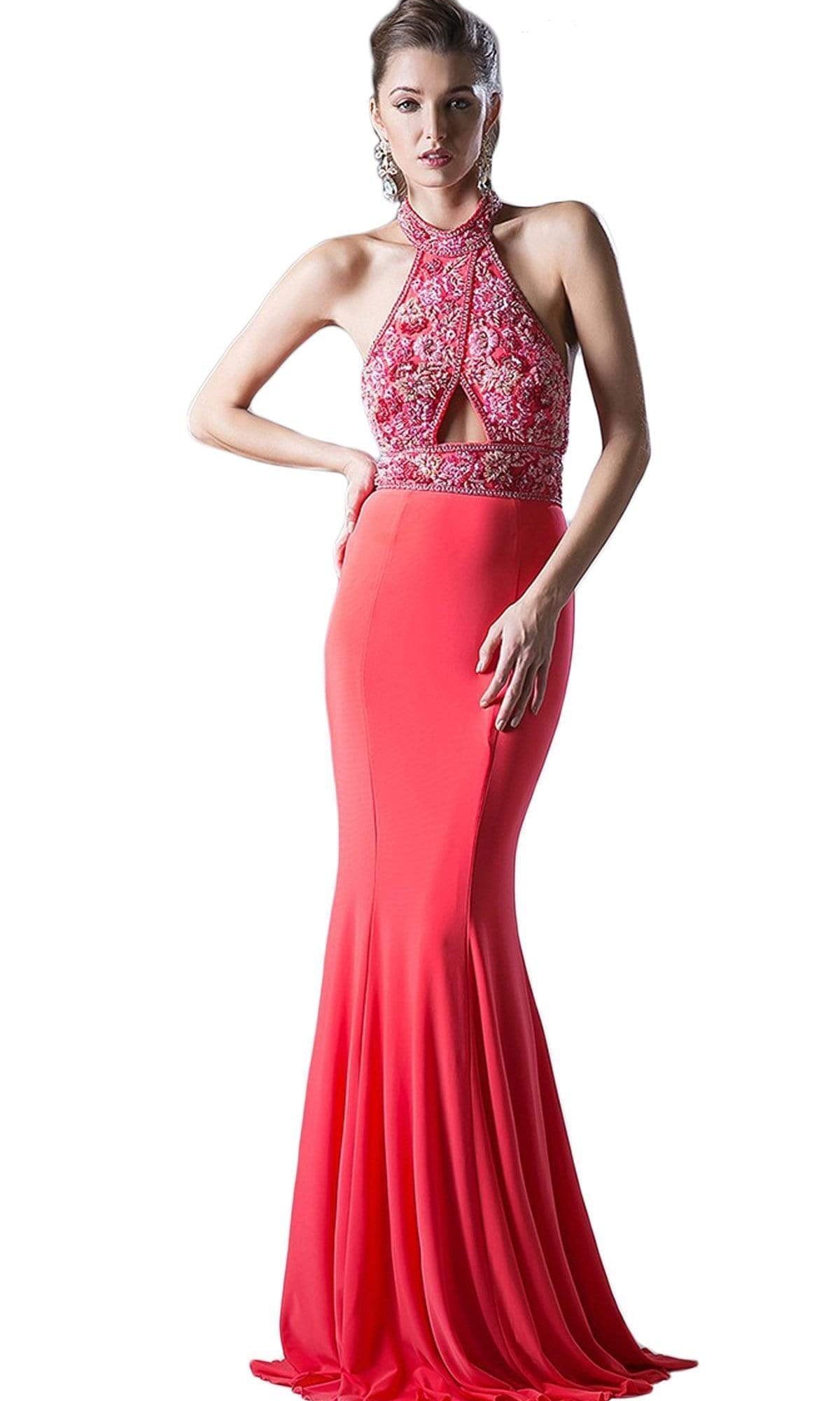 Cinderella Divine - Embellished High Halter Evening Dress - view 6