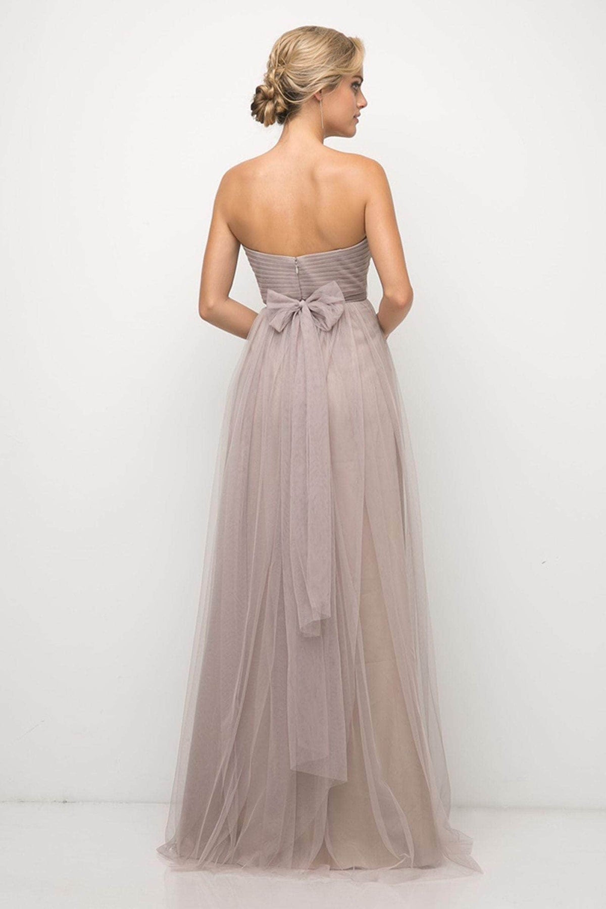 Cinderella Divine - ET322 Sweetheart Neckline Convertible Tulle Gown - detail view