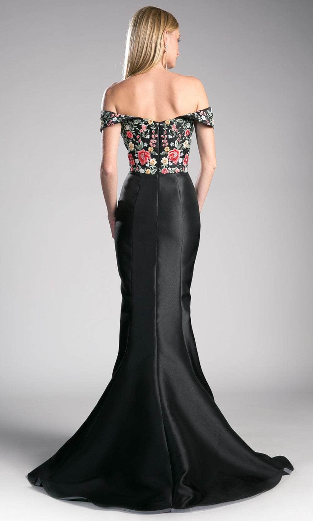 Cinderella Divine HW07 - Floral Embroidered Trumpet Gown - designer prom dress at Silhouette Dresses