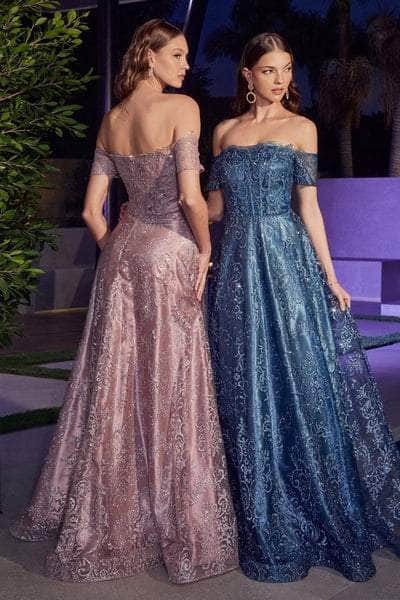 Cinderella Divine J835 - Glitter Satin Prom Dress - view 4