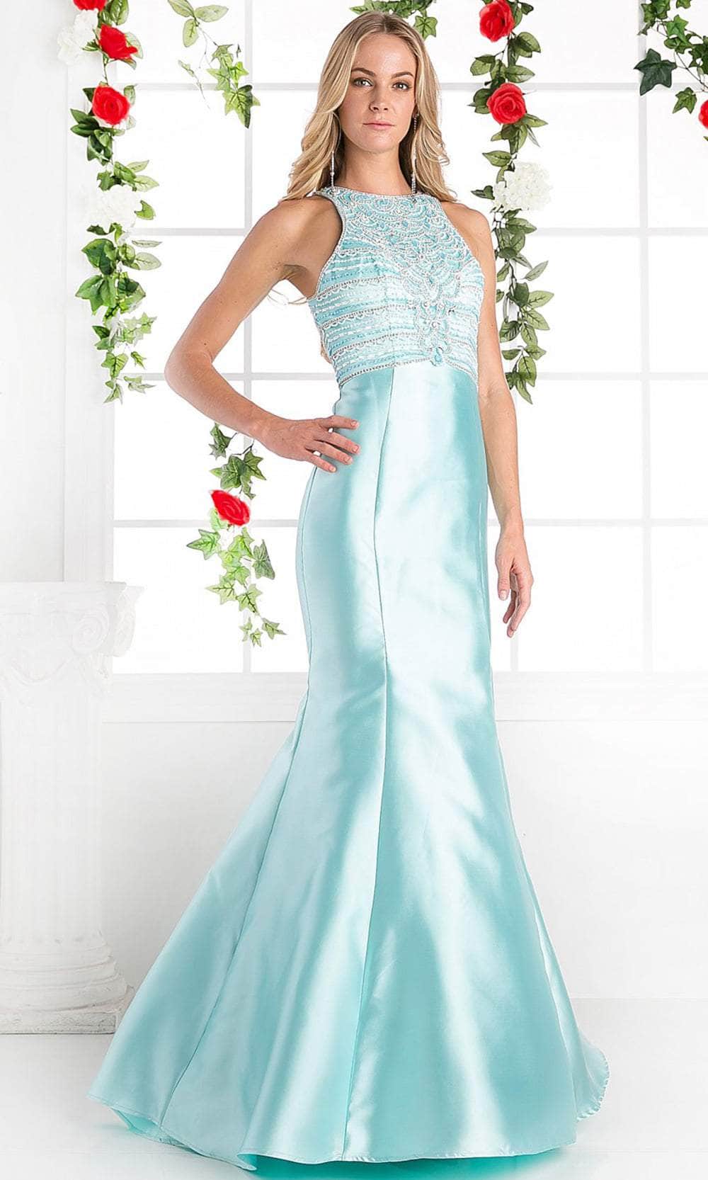 Cinderella Divine ML6538 - Beaded Jewel Evening Dress - designer prom dress at Silhouette Dresses