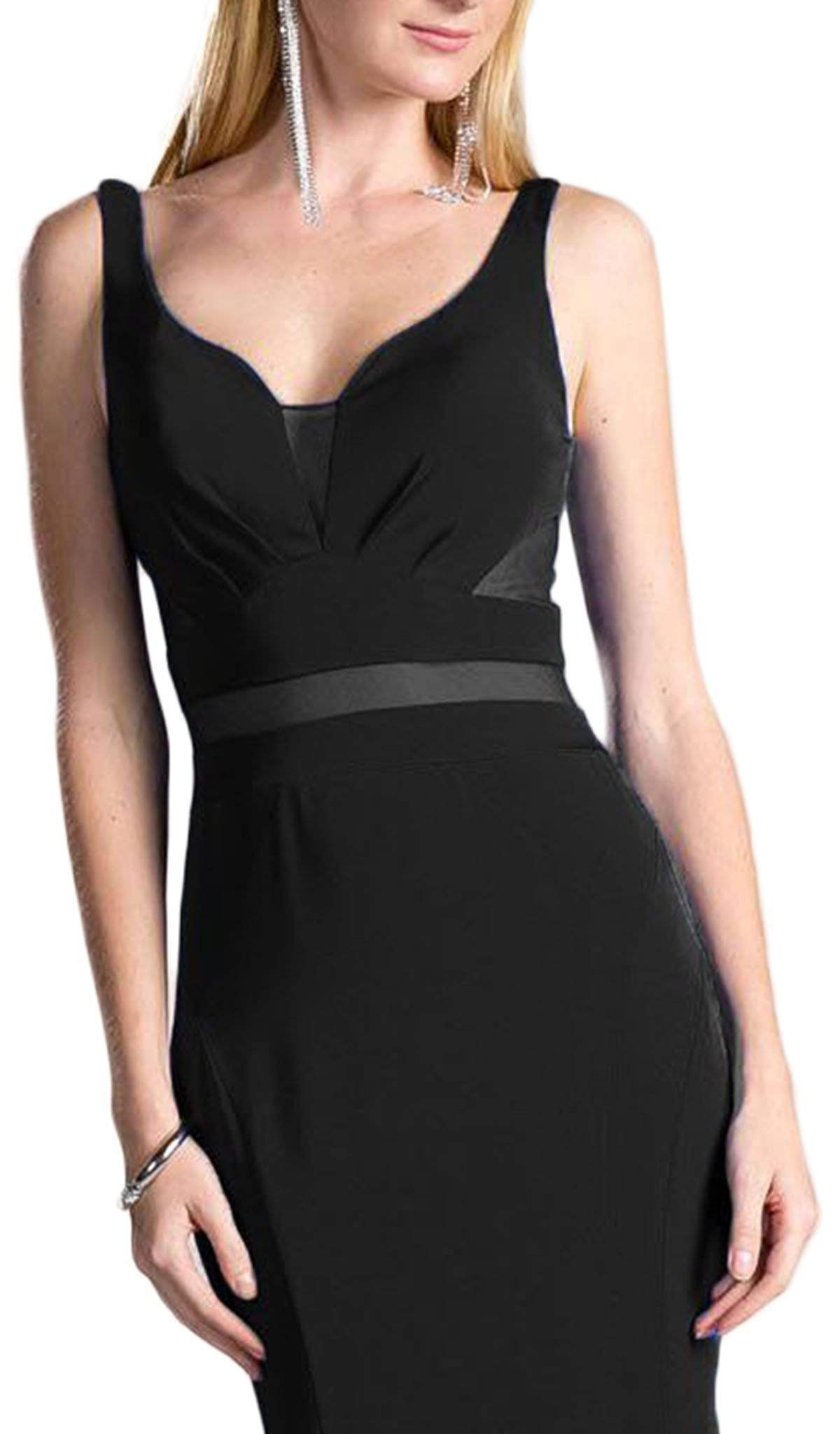 Cinderella Divine - Mock Two Piece Ruffled Sheath Dress - back view