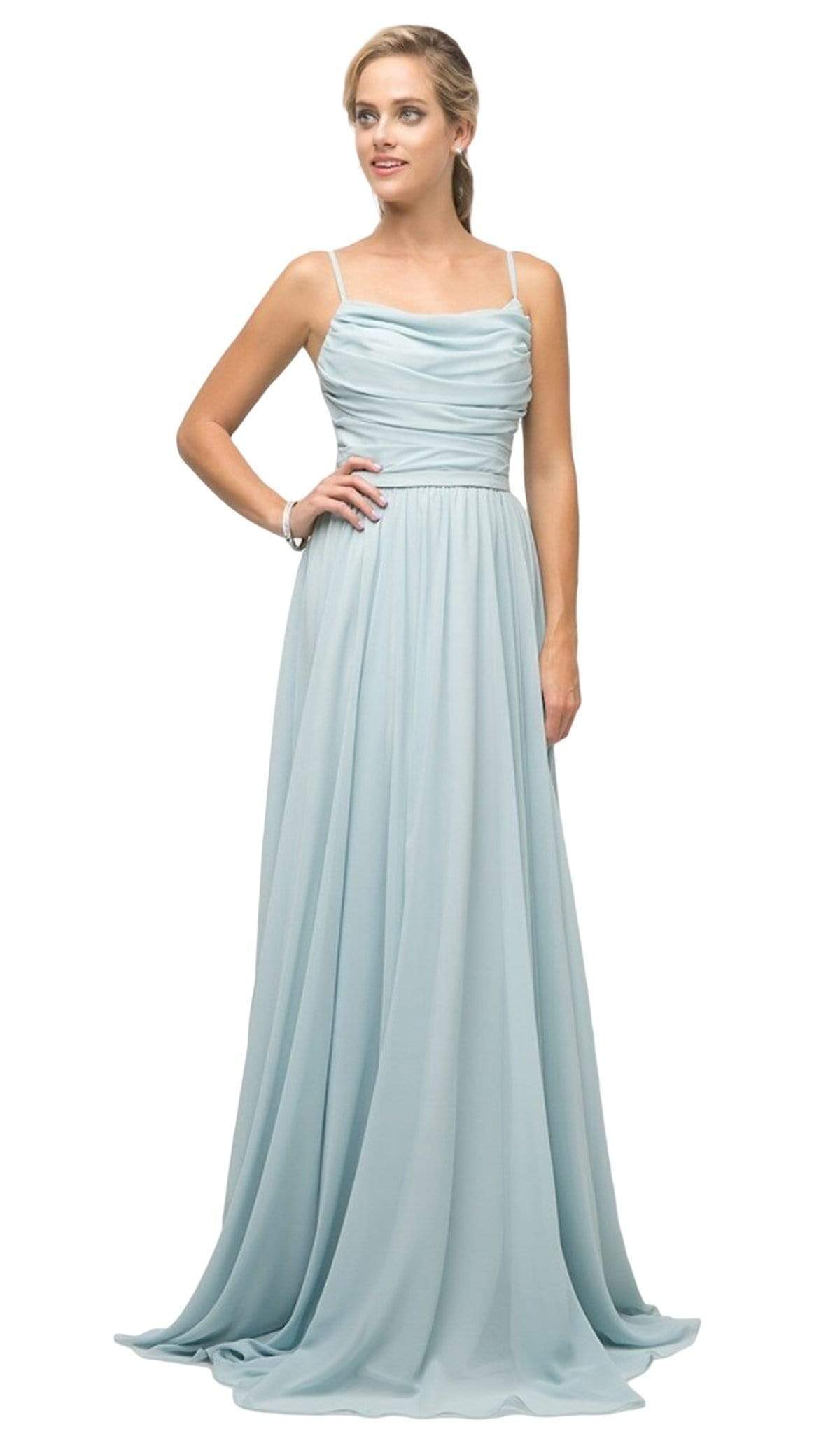 Cinderella Divine - UR136 Sleeveless Empire Waist Chiffon Dress - view 4