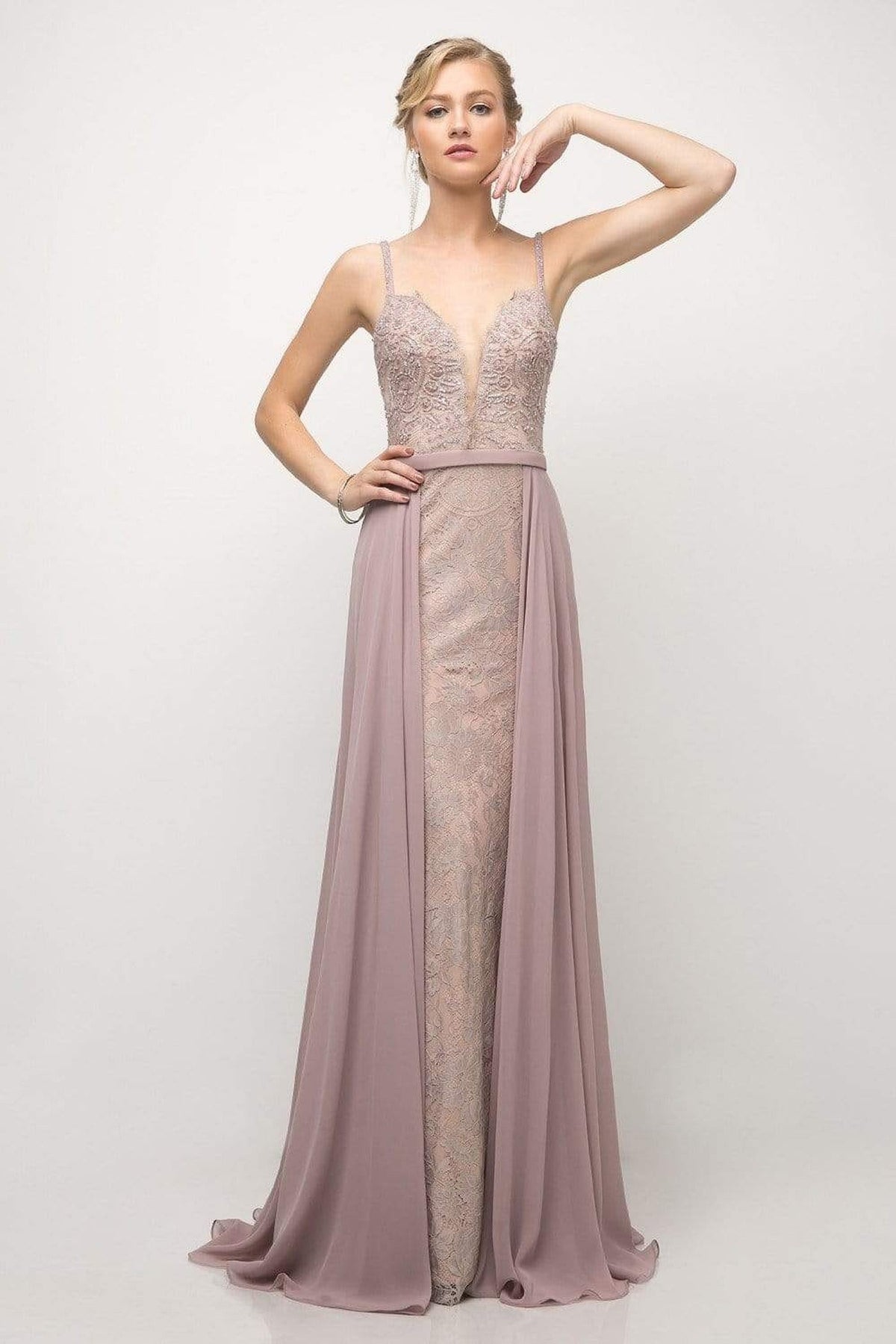 Cinderella Divine - UT254 Lace Deep Sweetheart Dress With Overskirt